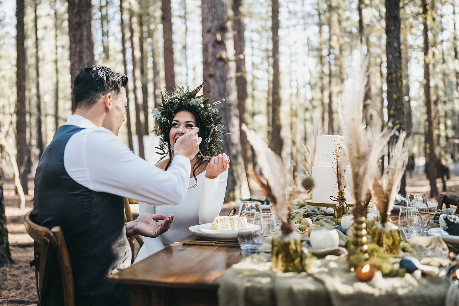 Easter styled Wedding Shoot at Chalet View Lodge with table scapes