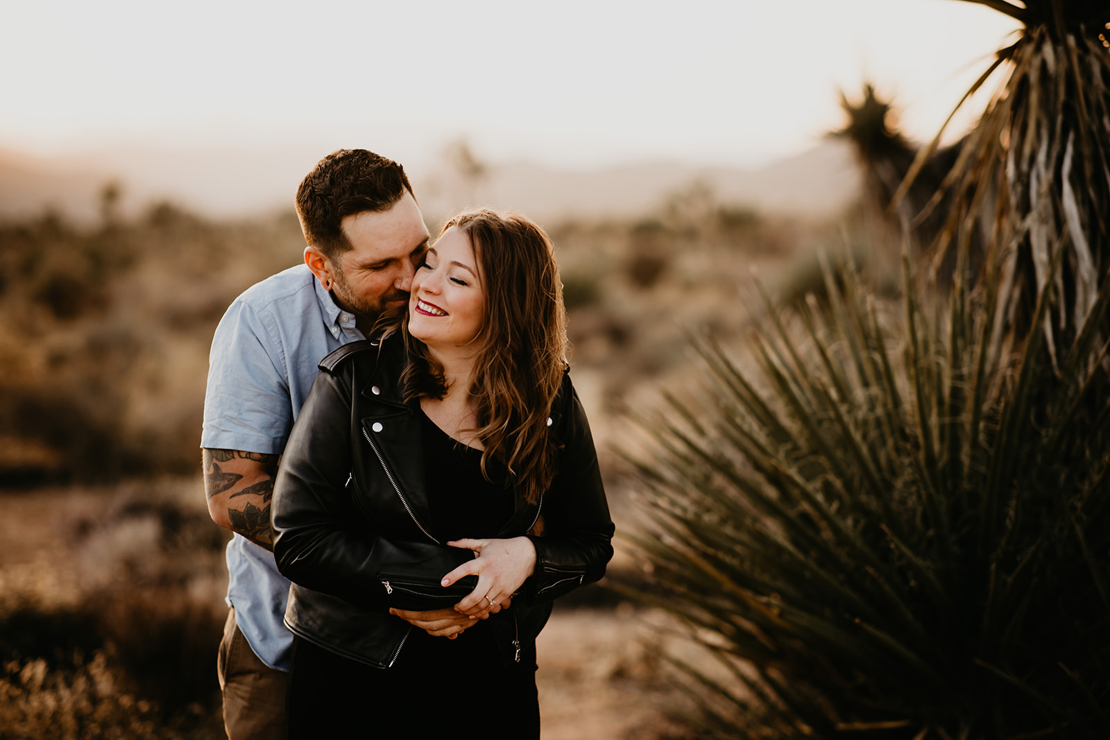 Sunset engagement session in JT, California