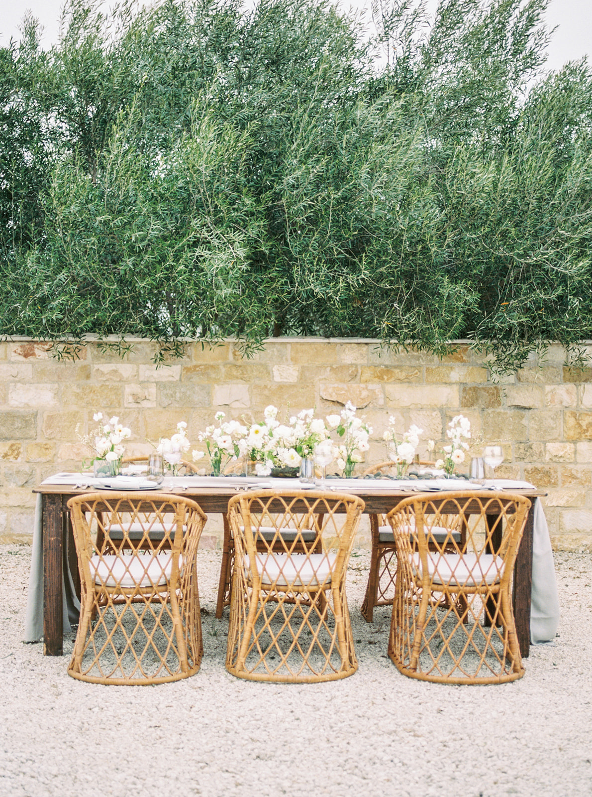 Chic Sunstone Winery outdoor dining experience,  Southern California luxury wedding photographer