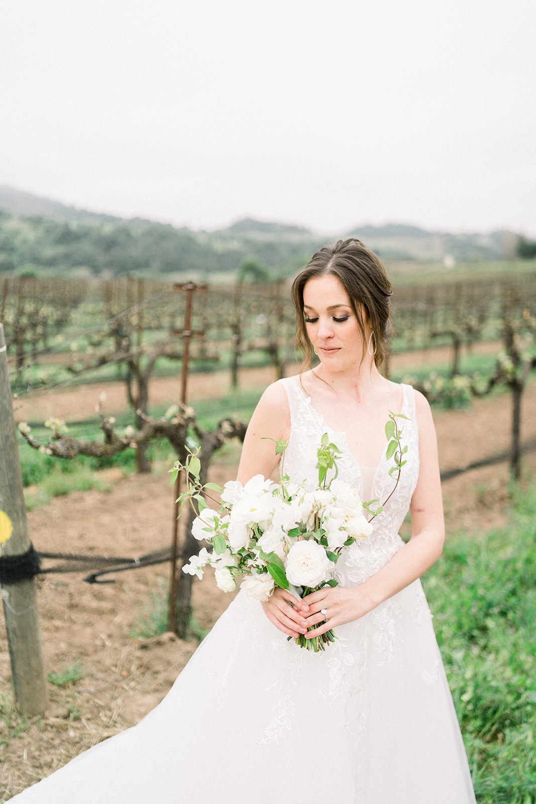 Tiffany Longeway captures a serene bridal portrait at Sunstone Winery, a jewel among Southern California luxury wedding 