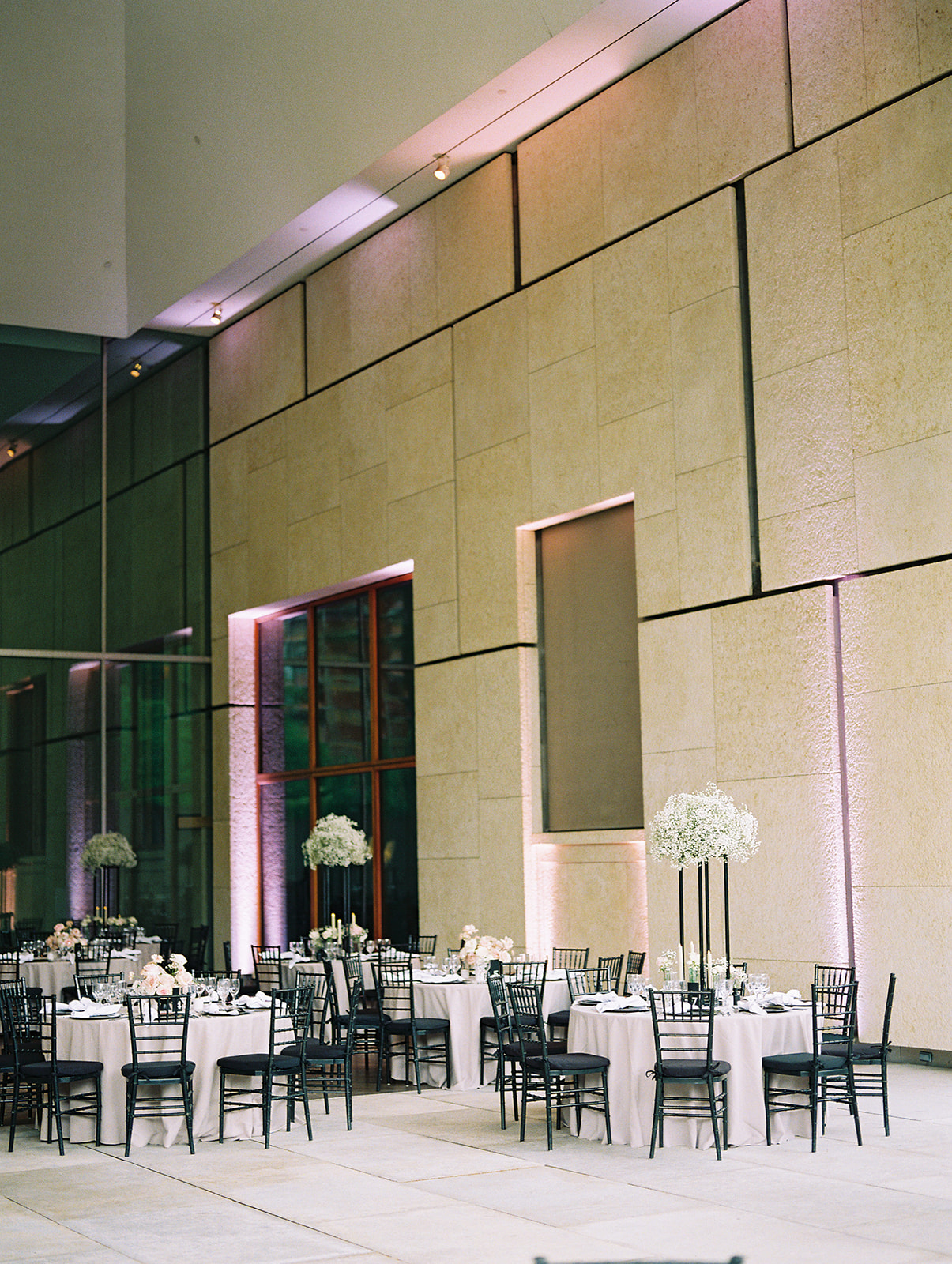 Outdoor reception space at The Barnes Foundation