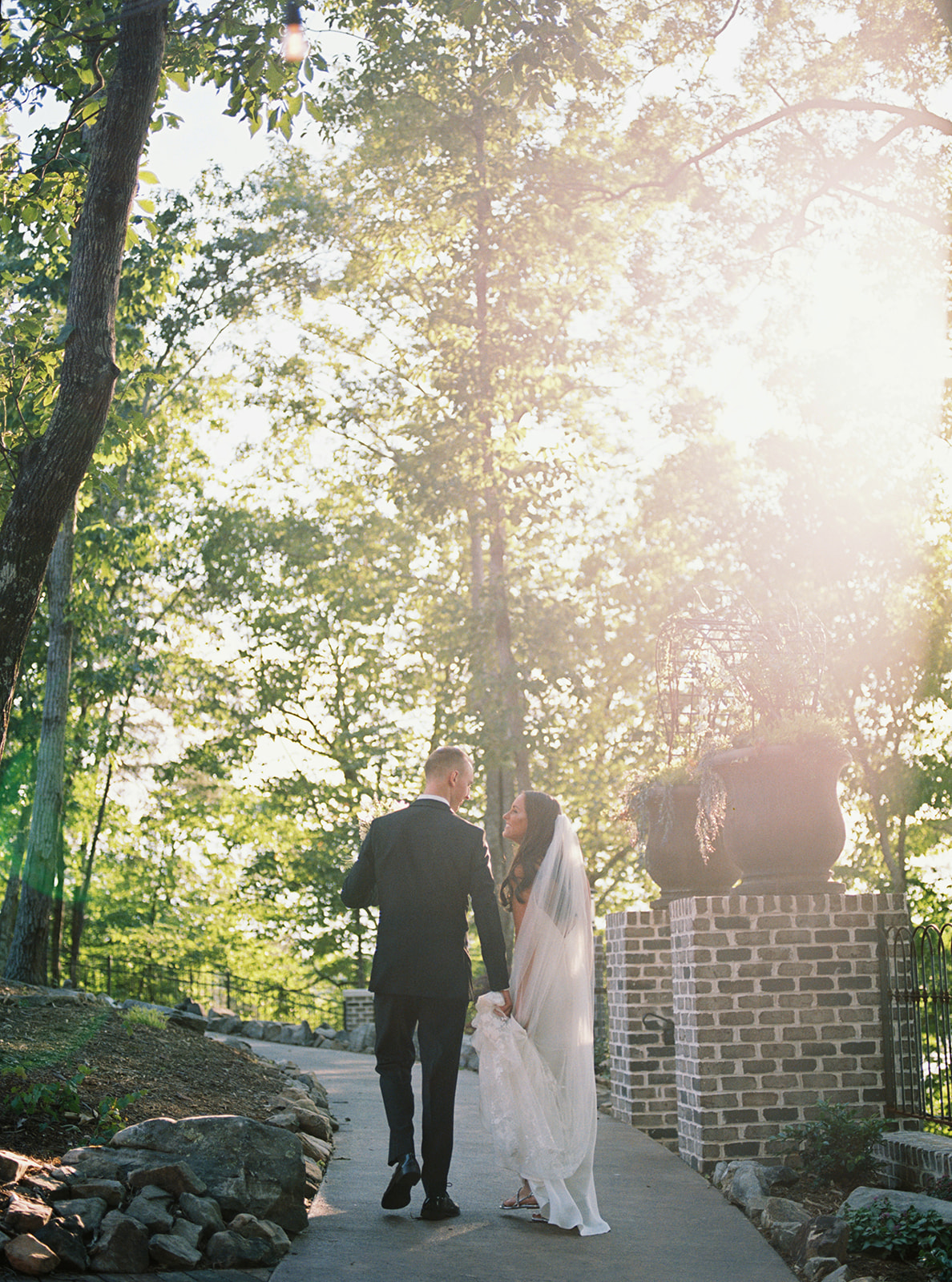 bride and groom at Catawba Falls Wedding in South Carolina