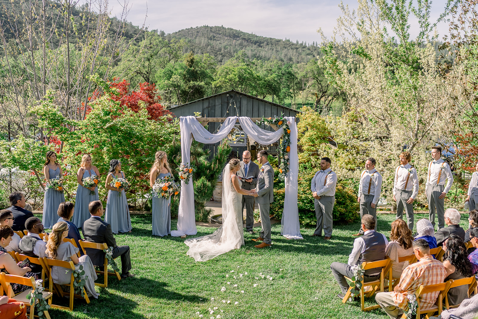 Sonora CA wedding ceremony spring