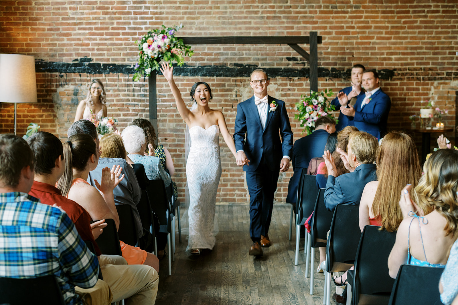 Laid back wedding at Aster downtown Cincinnati