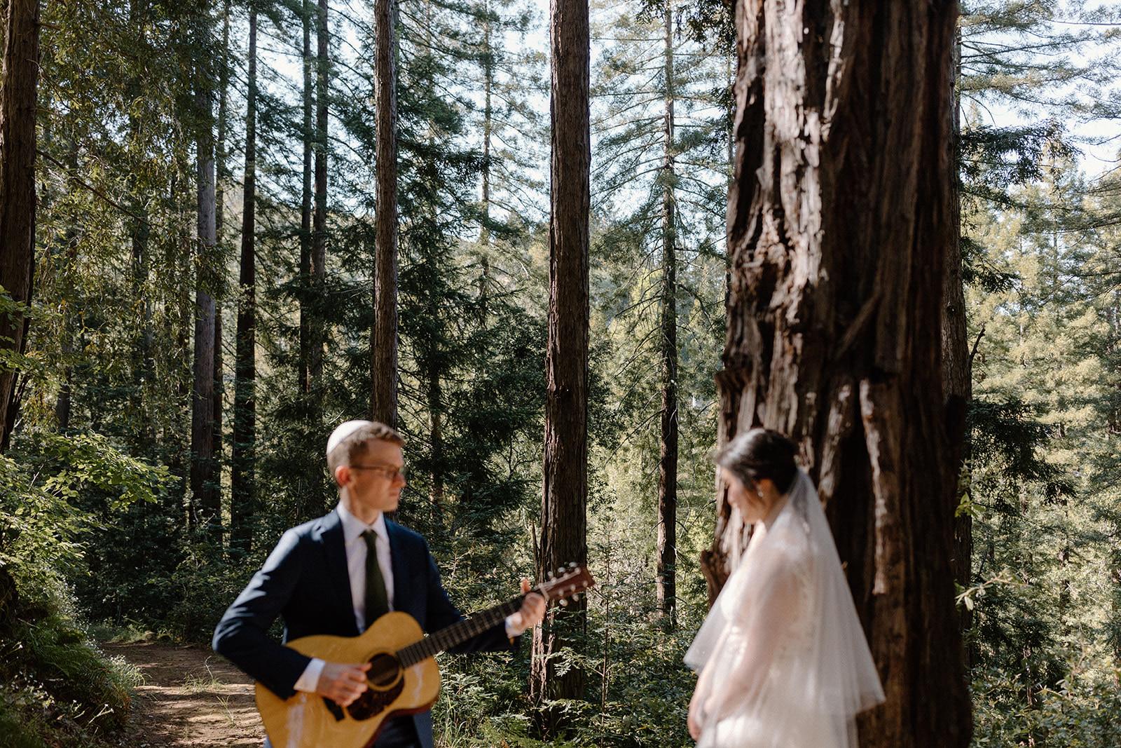 Redwoods wedding at Ralston White Retreat in Mill Valley, California.