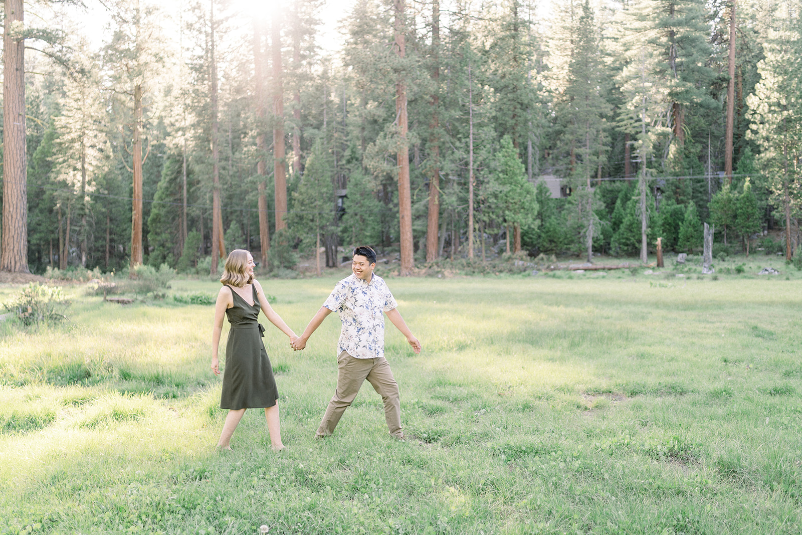 Summer Engagement Photoshoot at Pinecrest Lake, CA