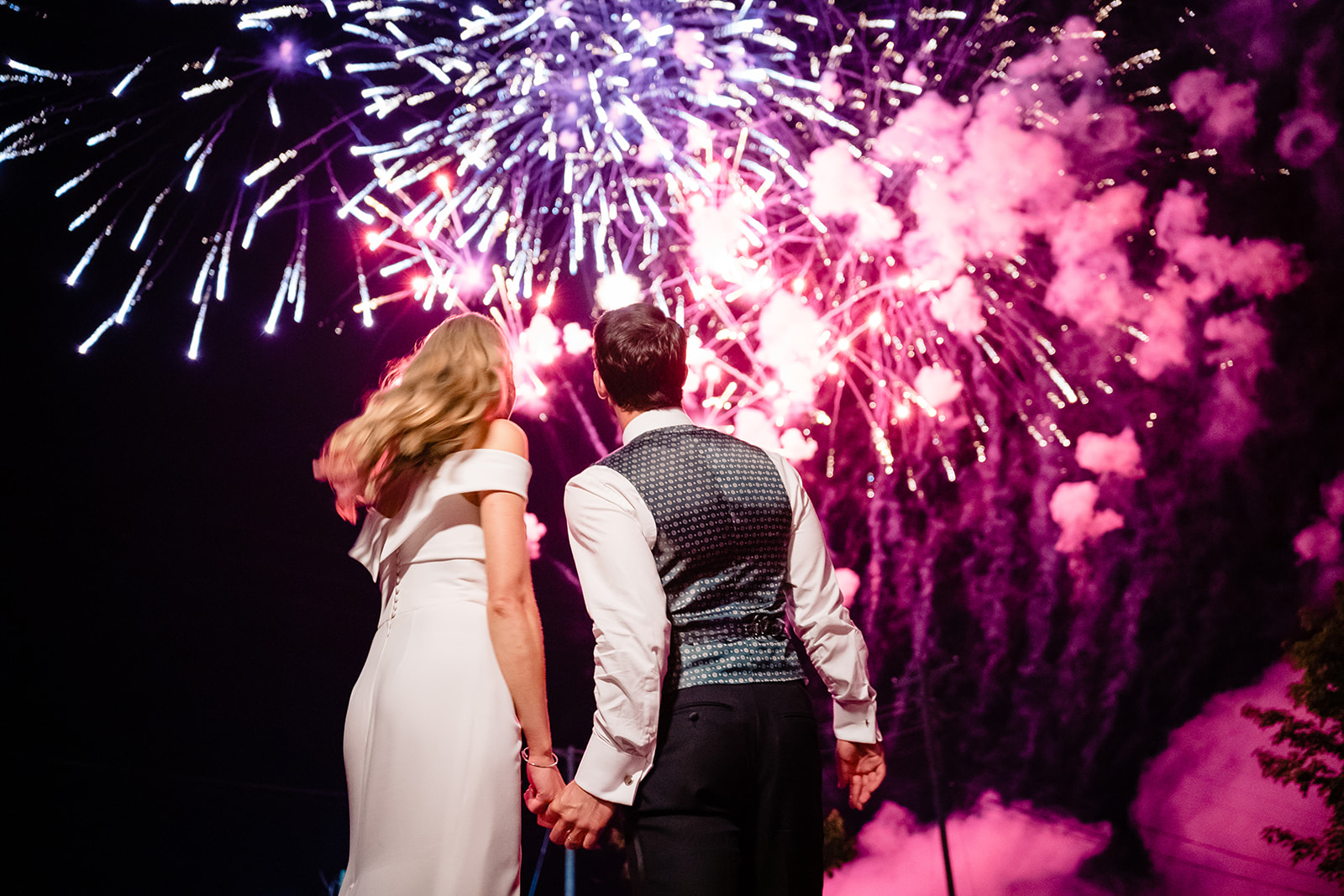 July and fireworks wedding at the Basilica in Hudson New York