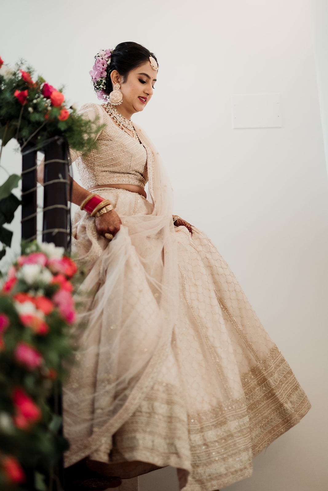 Bridal couture: Capturing the beauty of the bride adorned in a gorgeous and intricate lehenga
