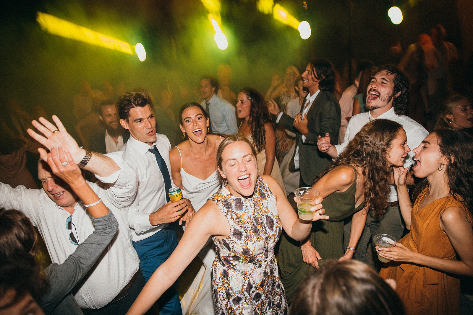 Epic dance party at a wellness wedding in Wisconsin's Camp Wandawega