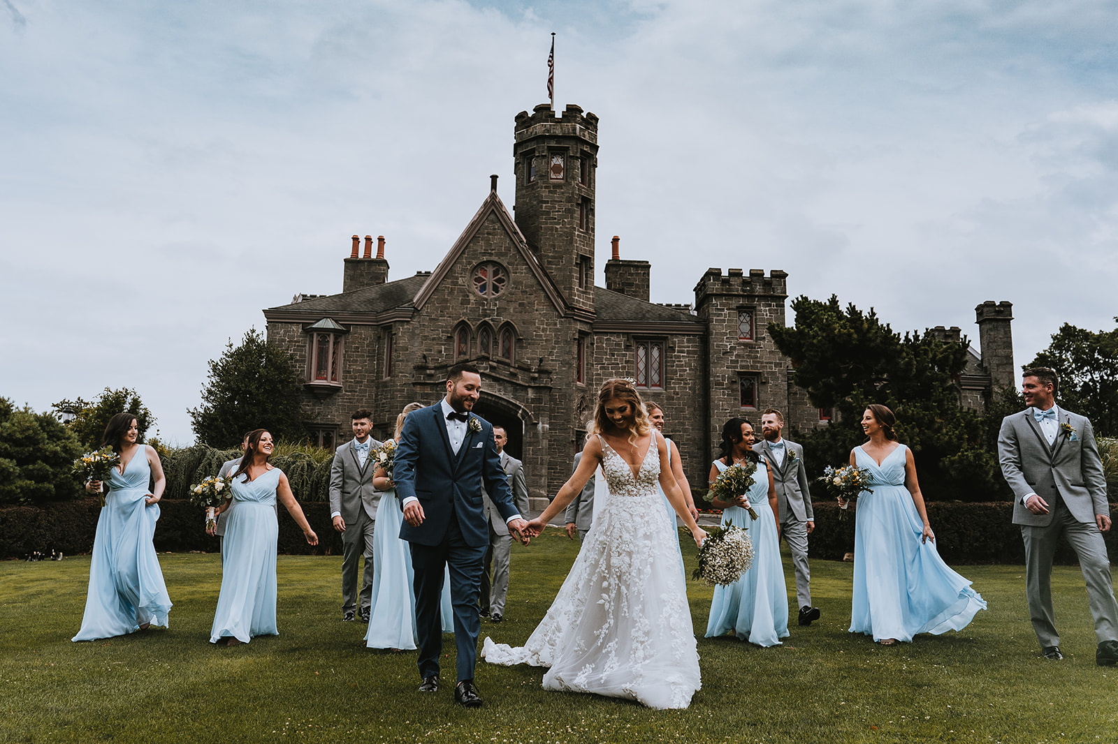 Irish bagpipe wedding at Whitby Castle