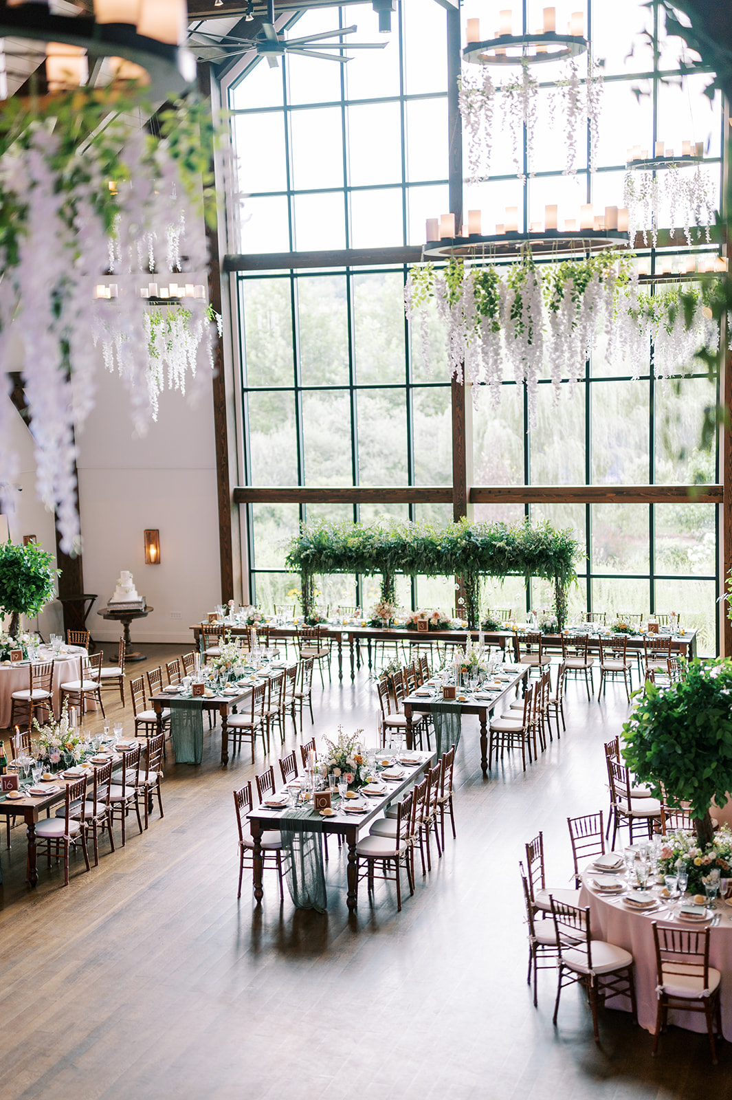 grand reception space at the Summer Crossed Keys Estate Wedding by Haley Richter Photography