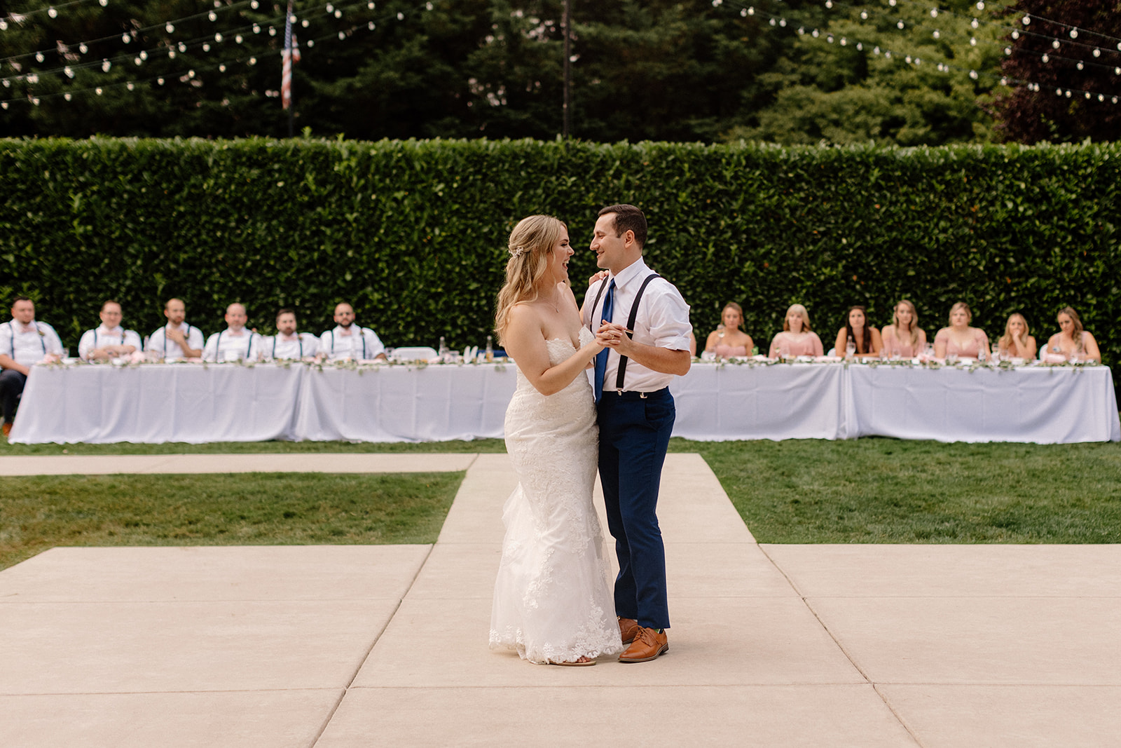 A first dance at a Creekside Estate wedding. 