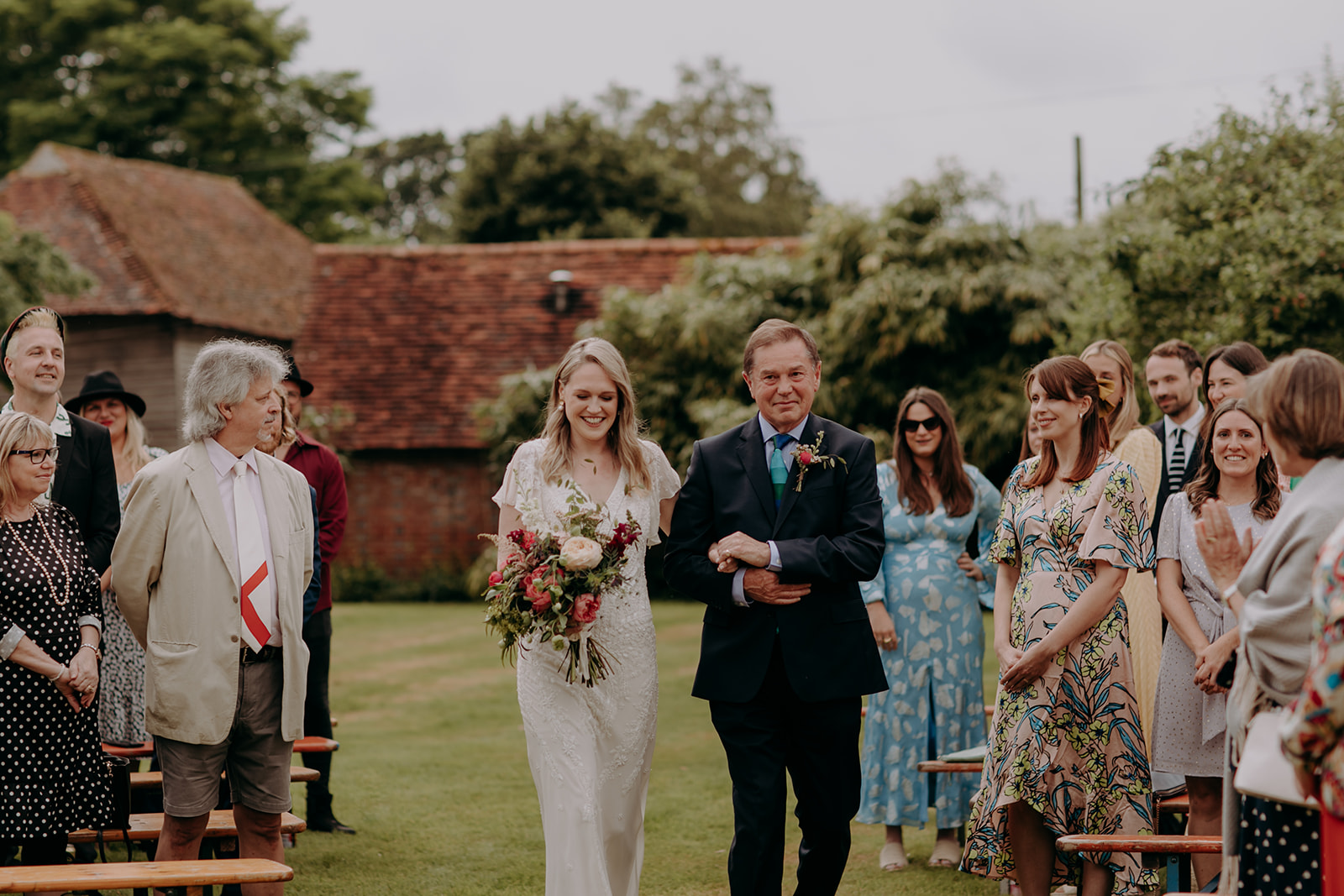 Festival wedding at The Secret Barn in Sussex 