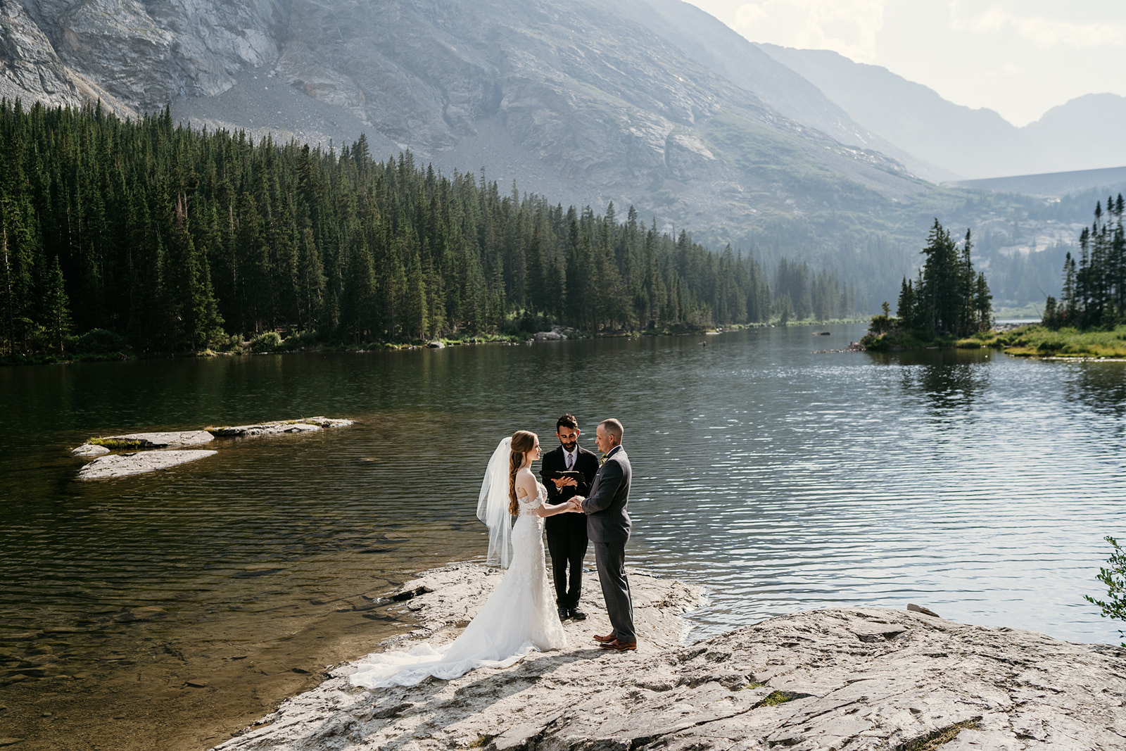 Romantic summertime private adventure elopement at Blue Lakes in Breckenridge, Colorado
