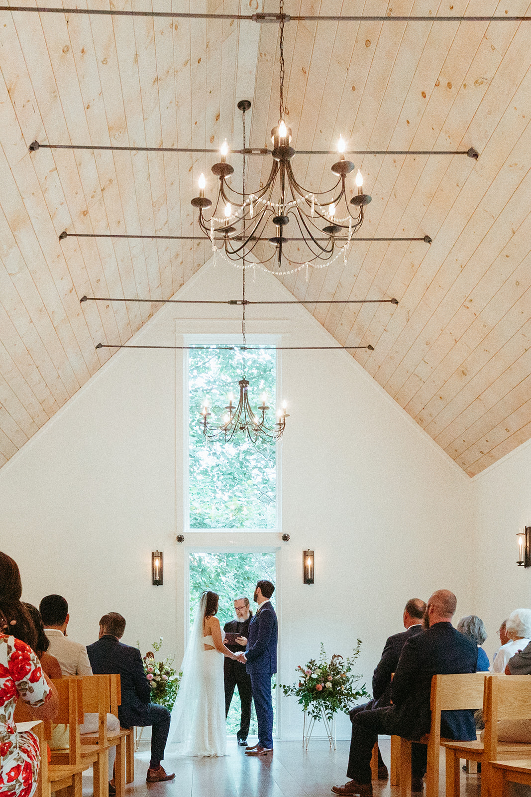 The wedding ceremony held at Juliette Chapel in Dahlonega, Georgia.
