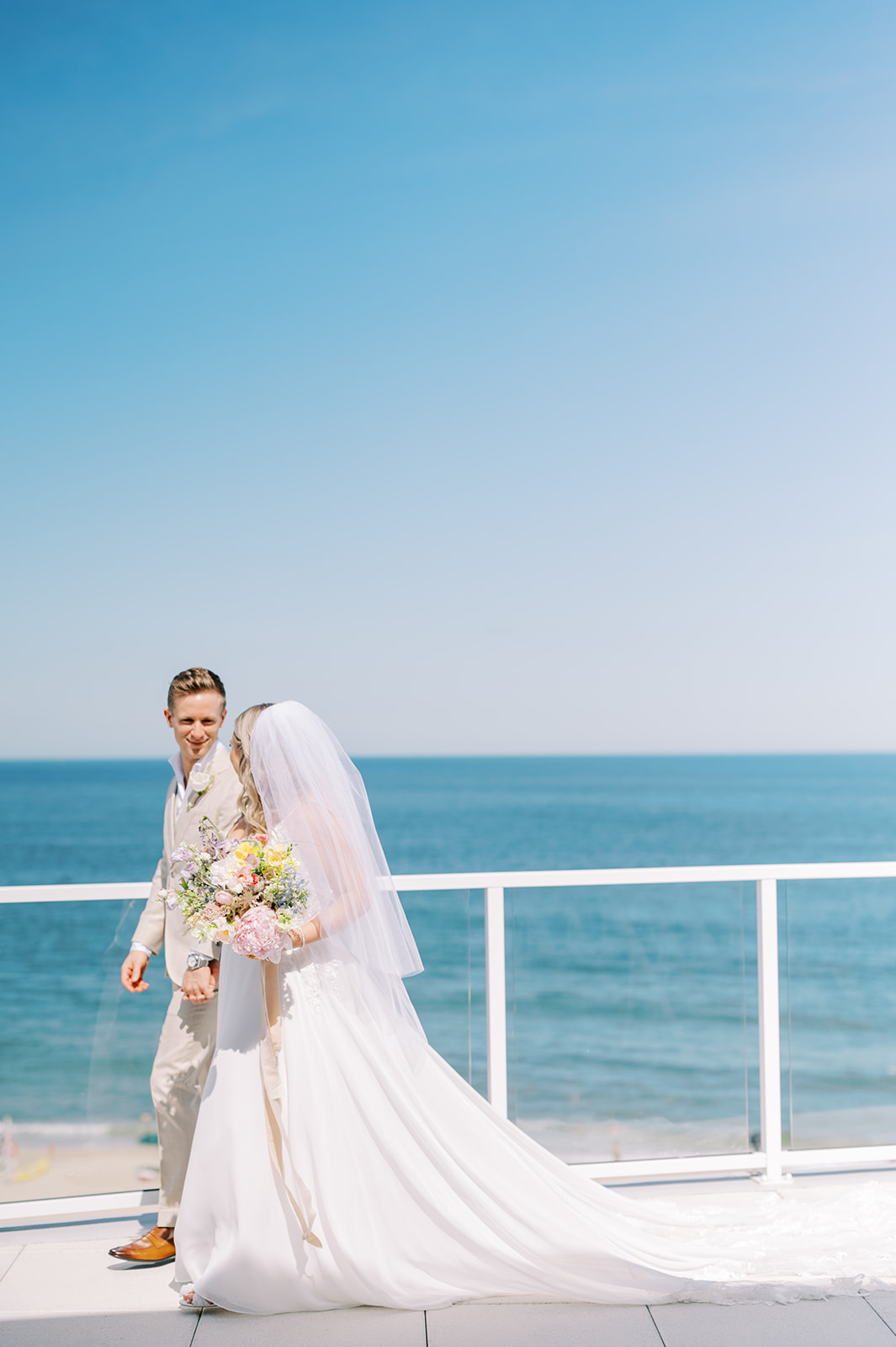 Chic and Modern Pastel Rainbow Wedding at the Ocean Front Wave Resort in Long Branch, NJ