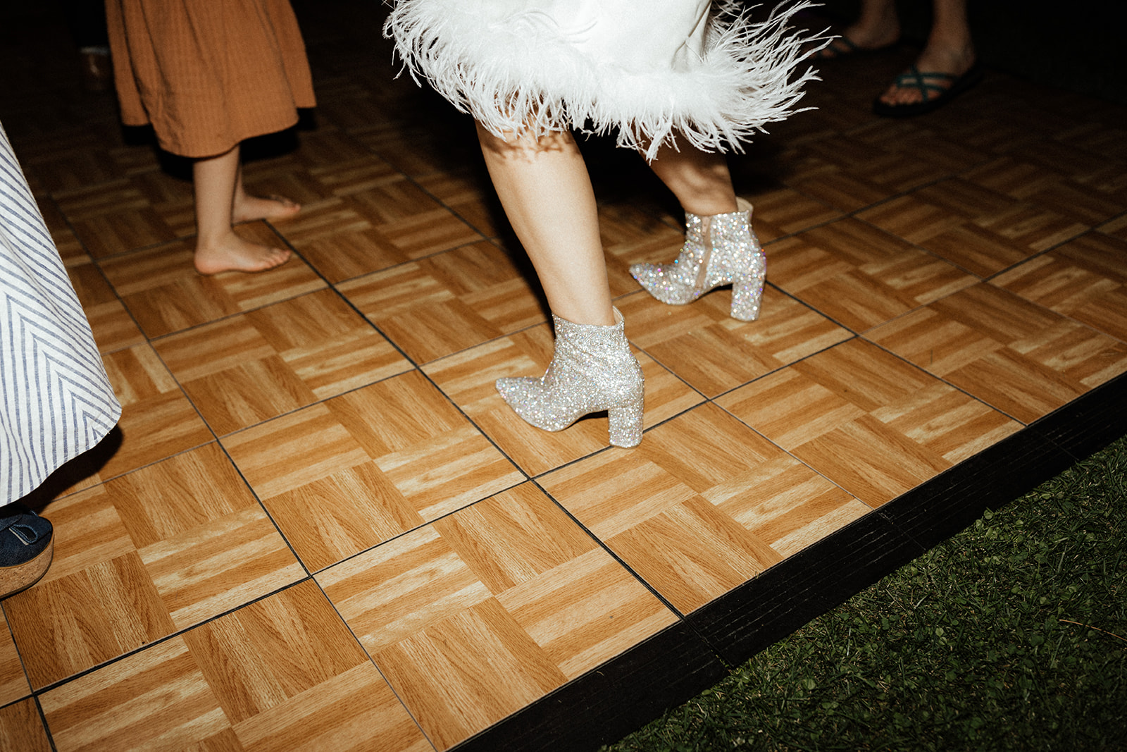 wedding dance floor sequin boots oregon