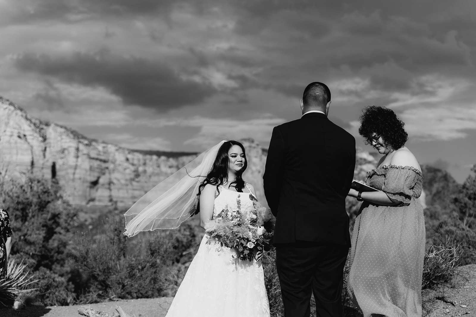 A couple who eloped in sedona