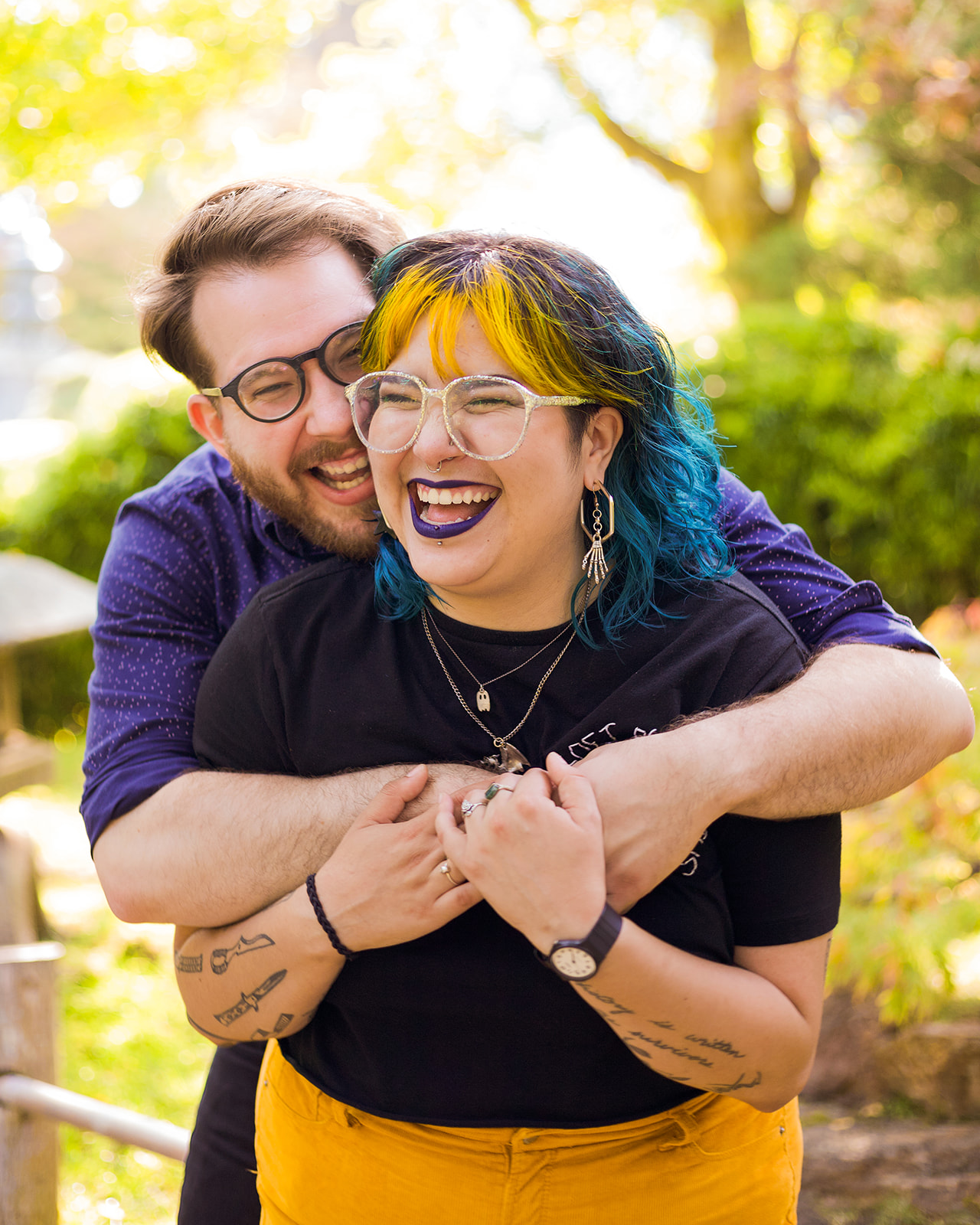 colorful queer couple