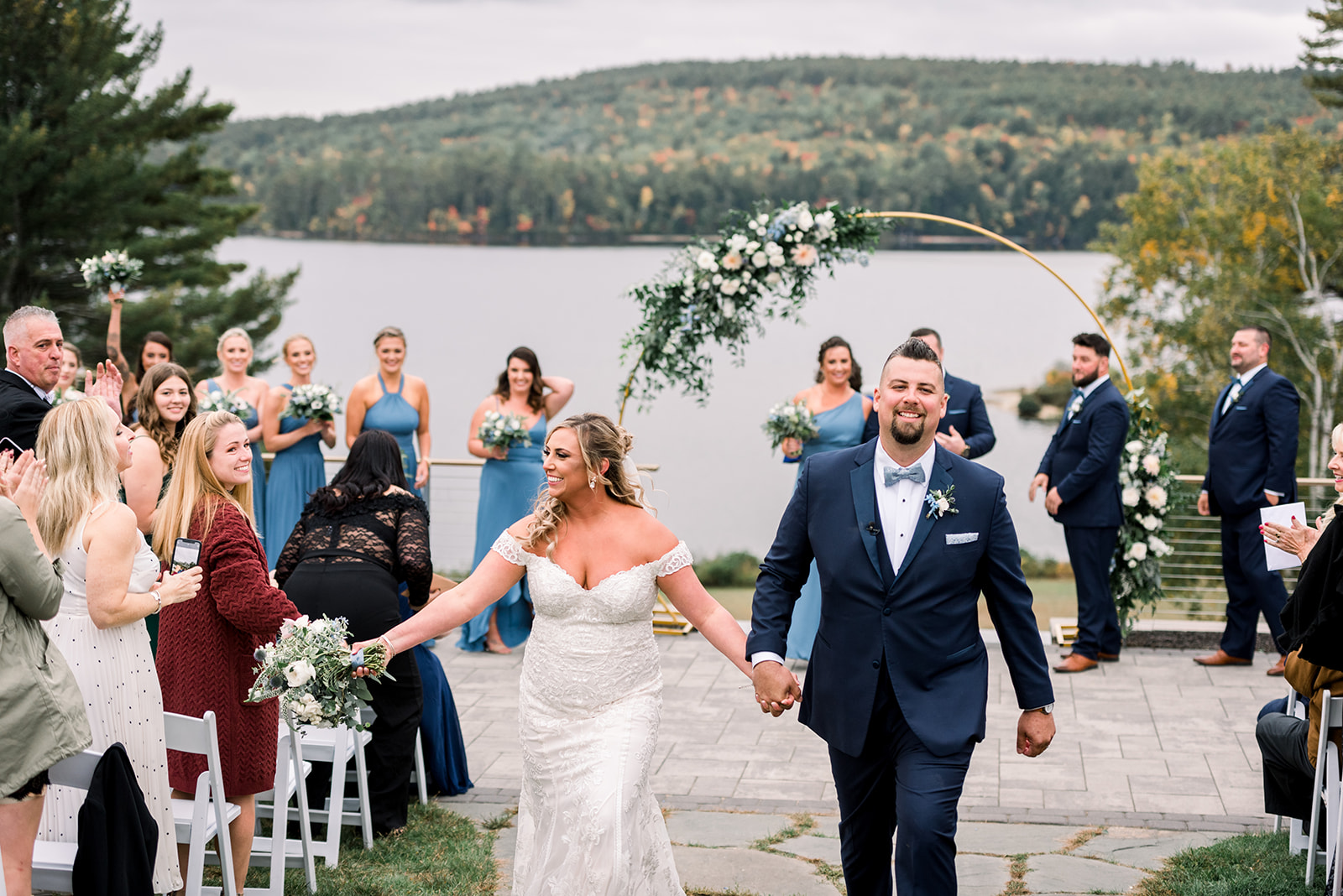 A Barn wedding at Bear Mountain Inn in Maine overlooking Bear Pond. 

Molly Breton + Co.
