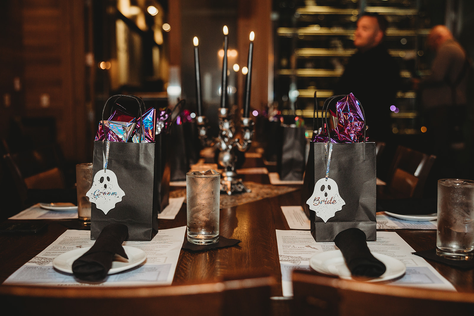 fall Halloween wedding Devon Seafood and Steak dinner reception spooky Hershey