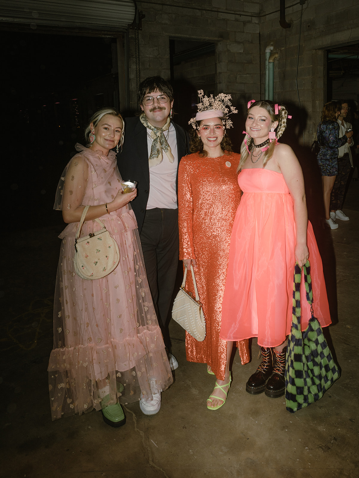 Guests were encouraged to dress on theme as surreal secret garden