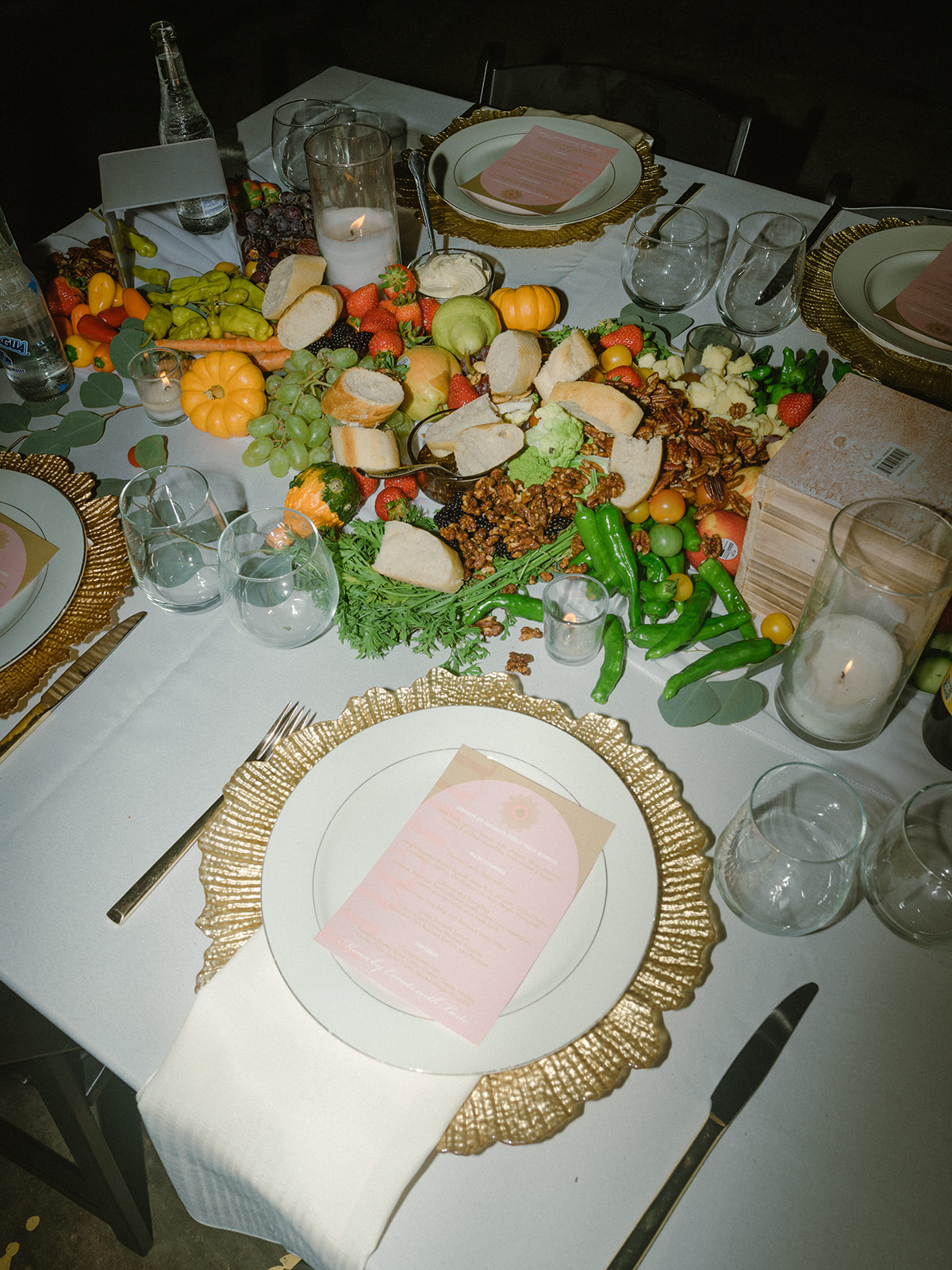 The food doubled as the centerpiece of the table