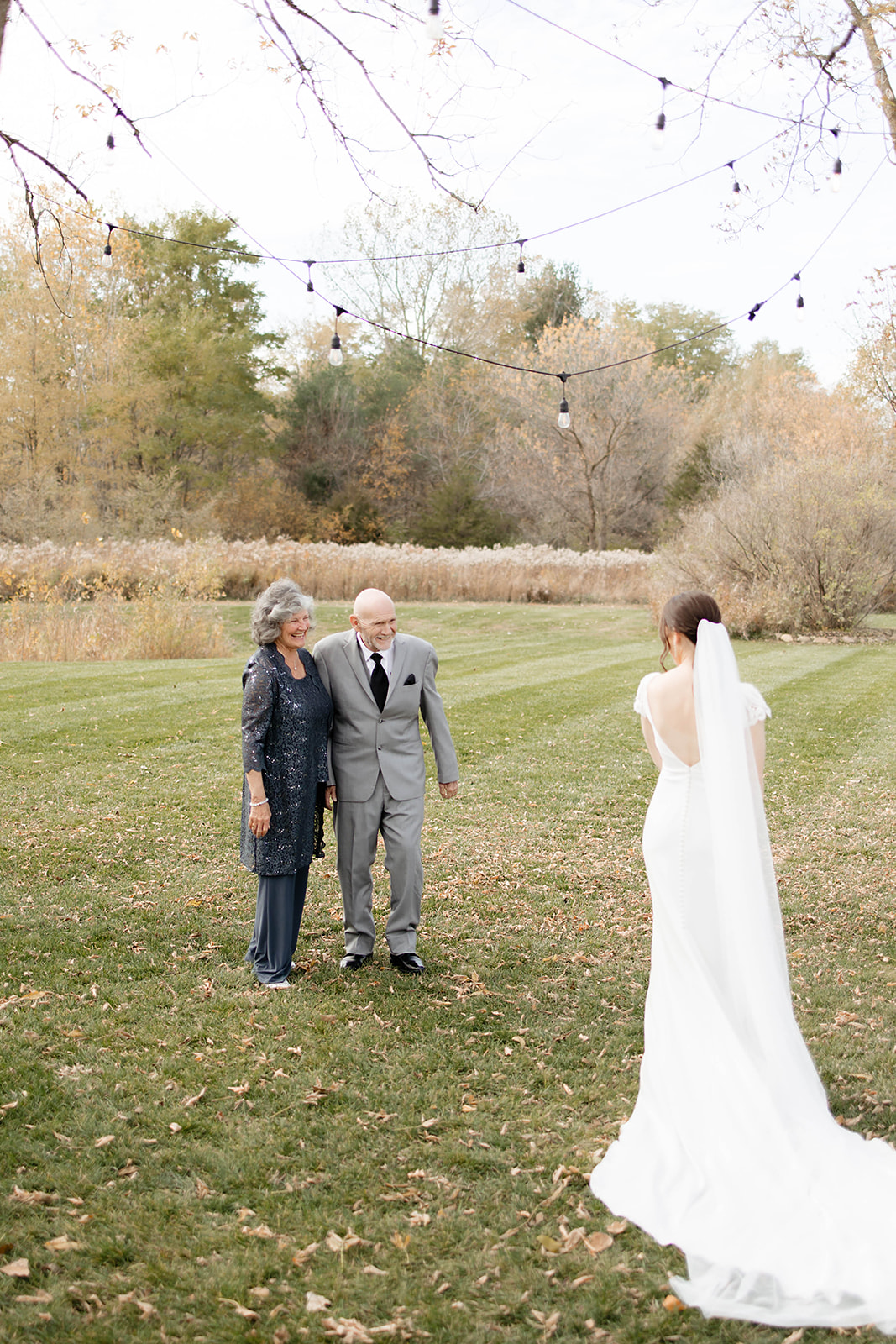 bride first look with her grandparents | detroit wedding photographer 