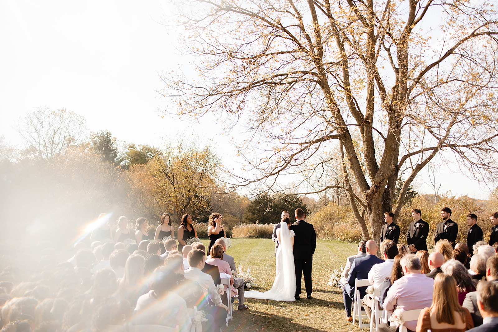 wedding ceremony at creekside acres | detroit wedding photographer