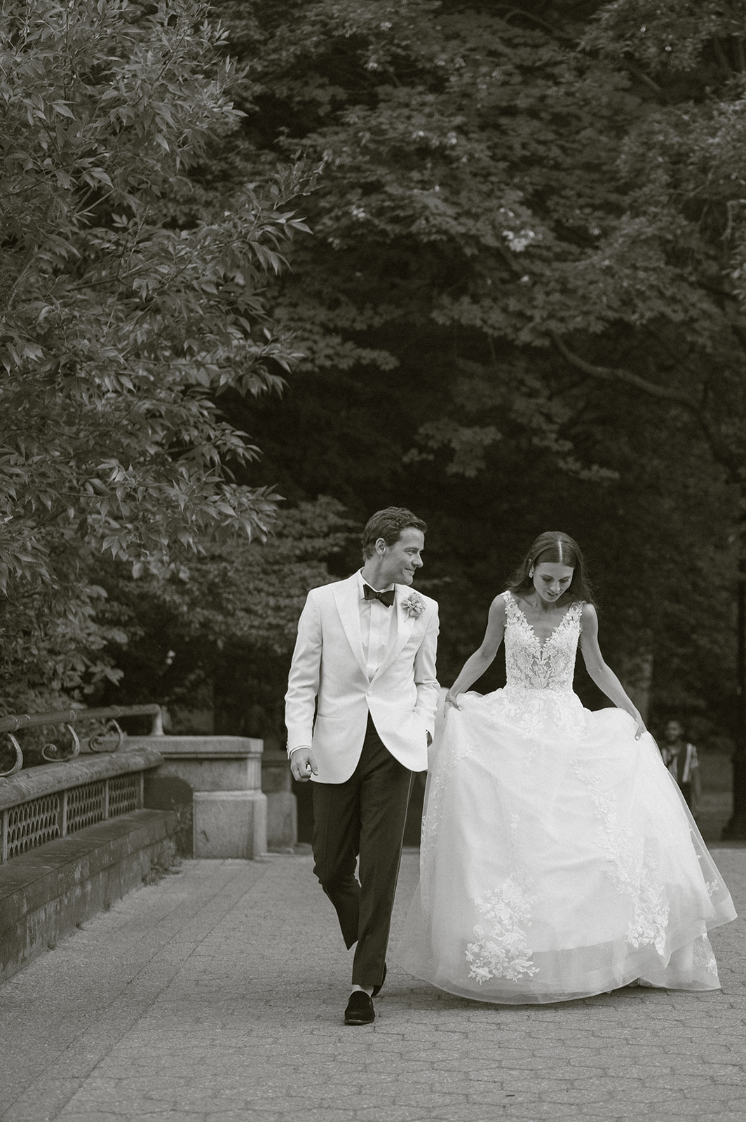 Classic black and white wedding photography in New York City