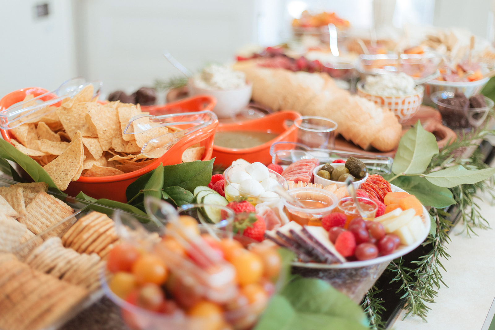 snack table for wedding reception