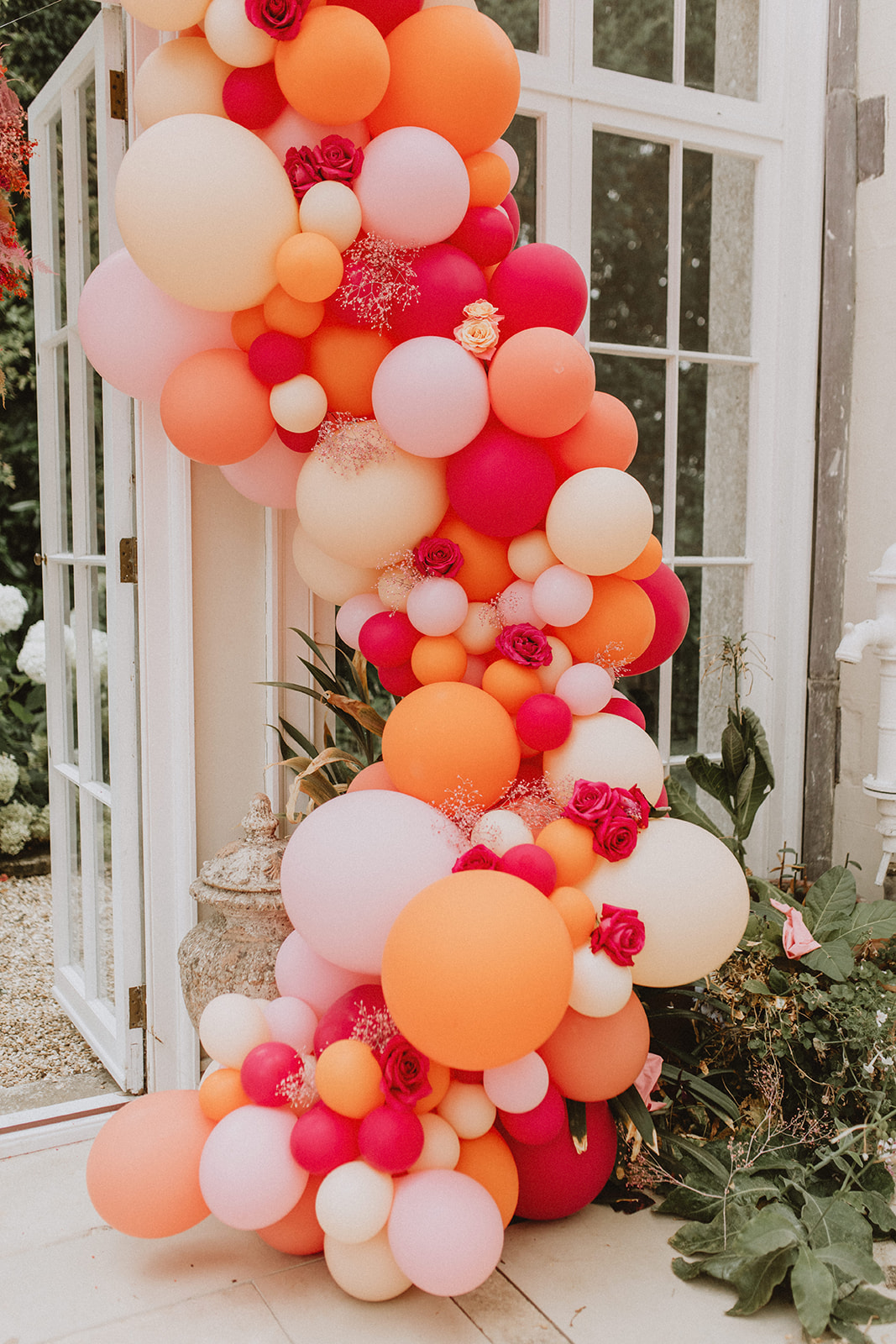 balloon installation for wedding at came house