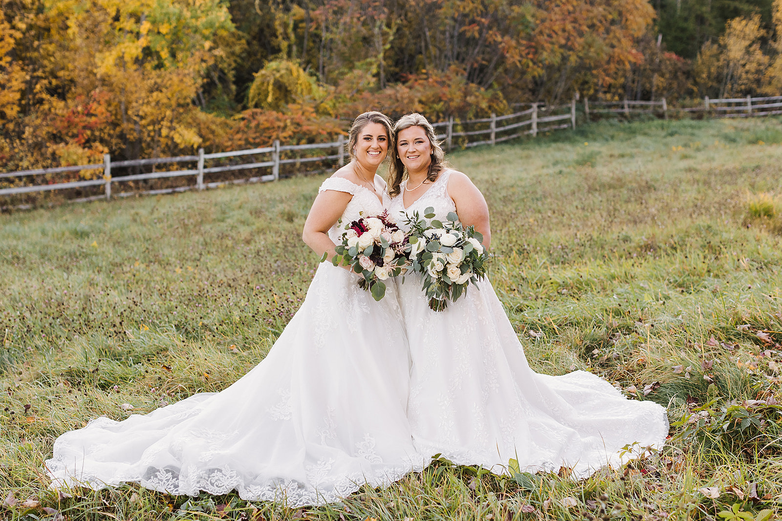 Locke Falls Farm wedding NH New Hampshire Tamworth lesbian gay same-sex two brides LGBTQ+ queer