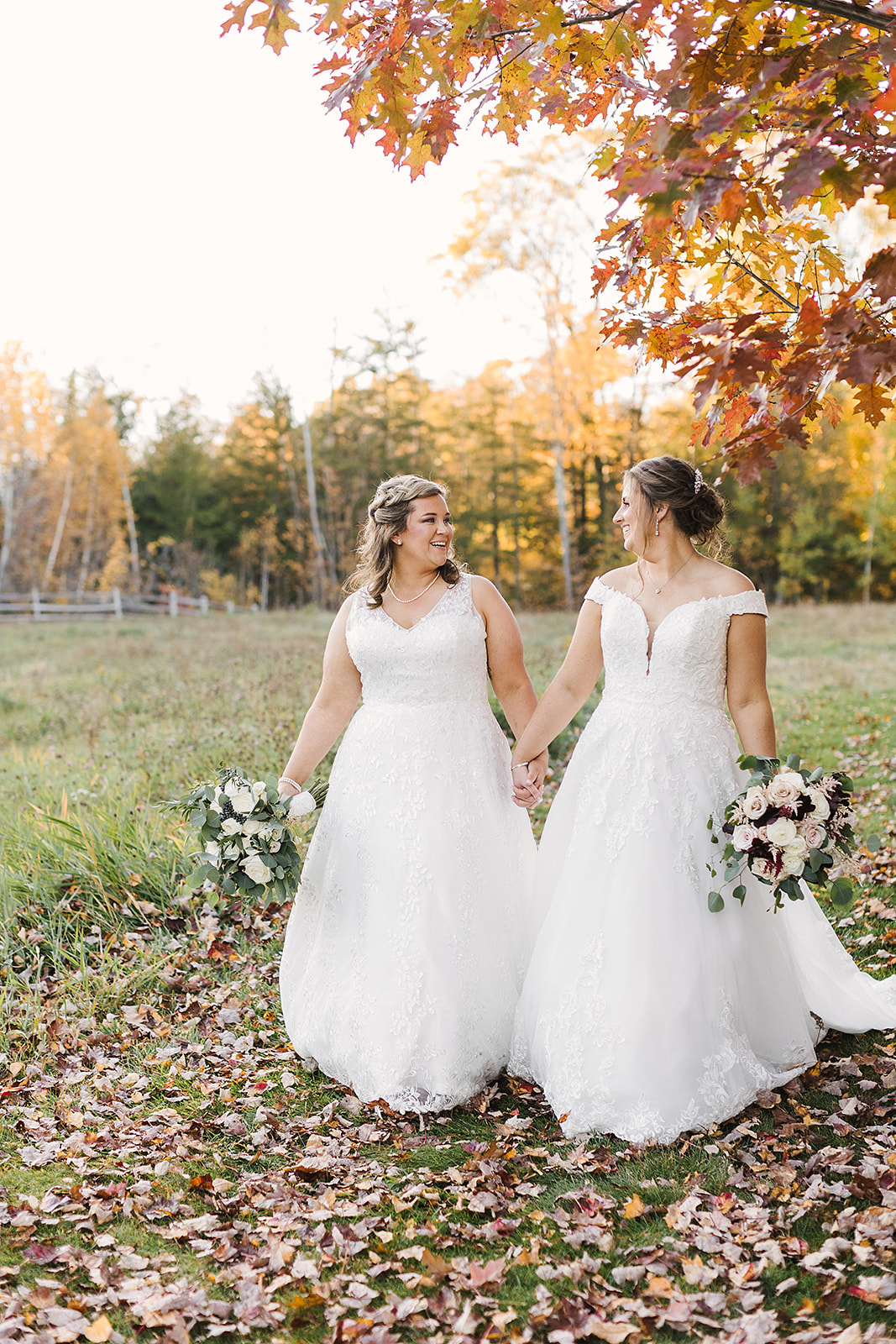 Locke Falls Farm wedding NH New Hampshire Tamworth lesbian gay same-sex two brides LGBTQ+ queer