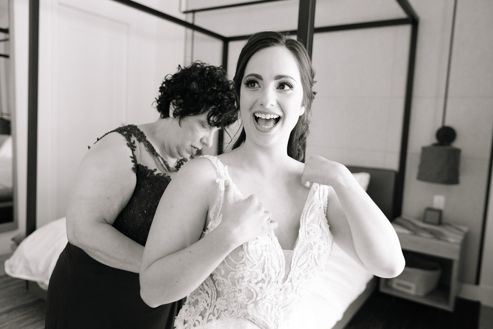 bride getting ready at Solage