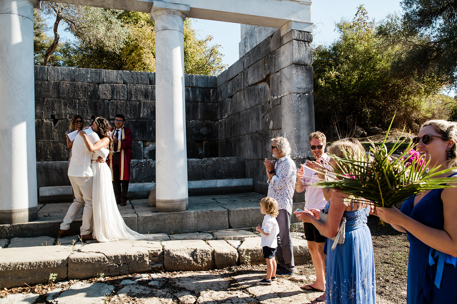 Families celebrating the newly weds at Dalyan, Kaunos