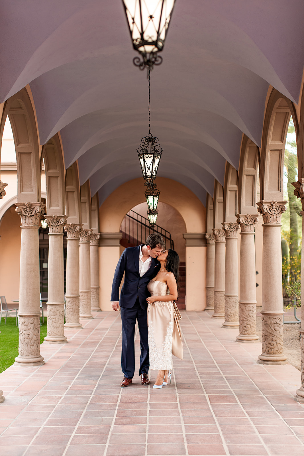pima county courthouse elopement in covered archway