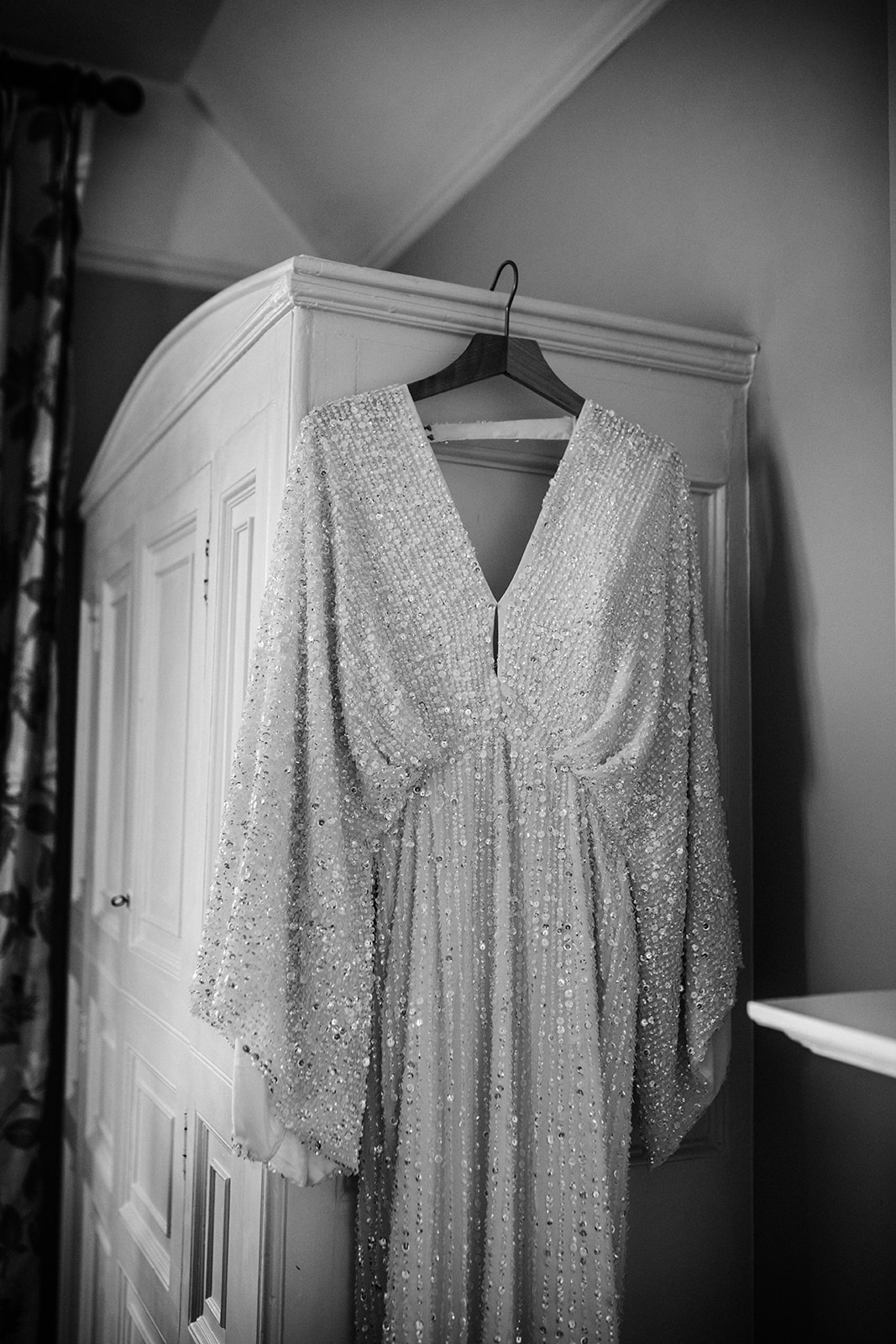 sequinned wedding dress