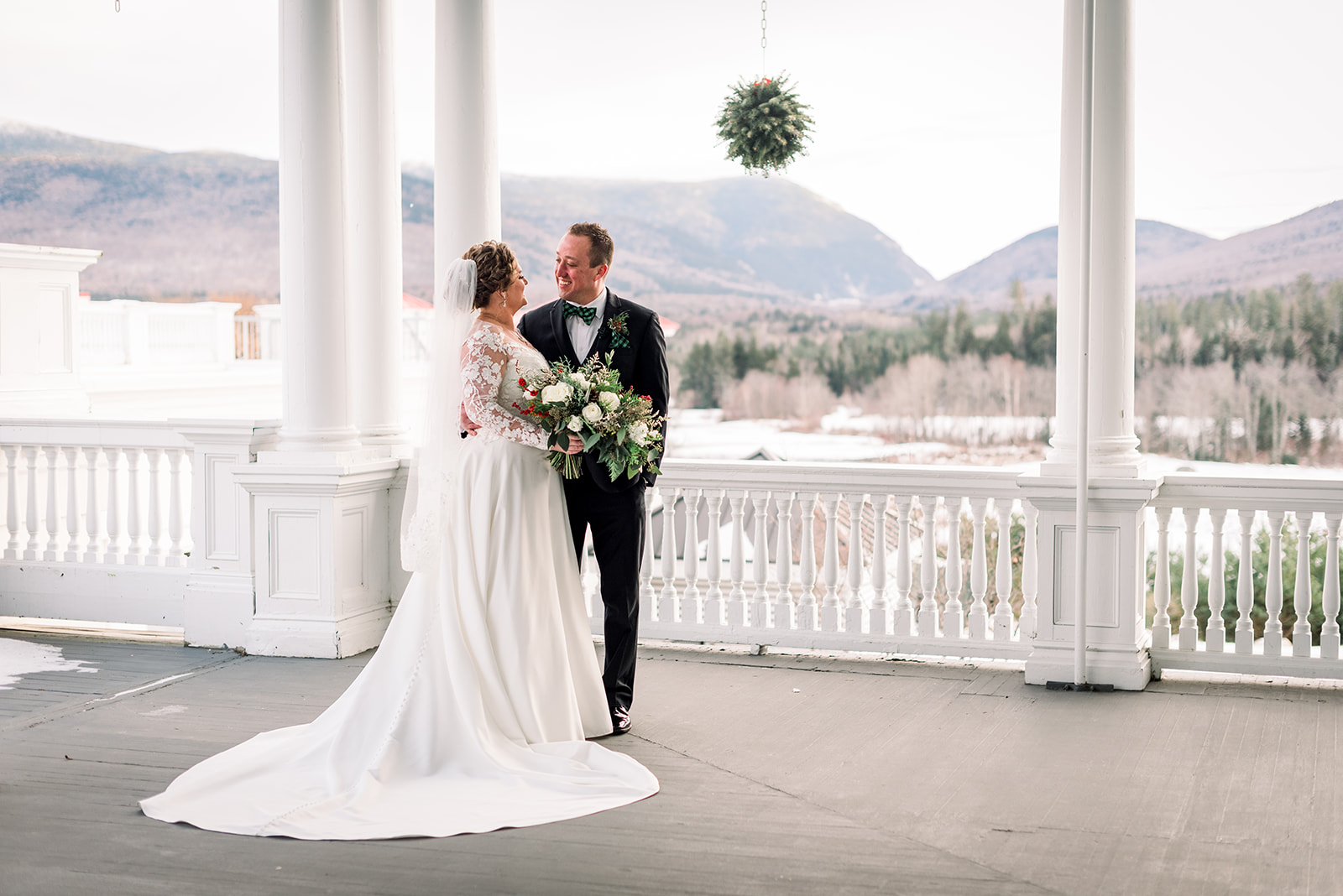 A winter wedding at the Omni Mount Washington Resort in New Hampshire. 
Molly Breton & Co.