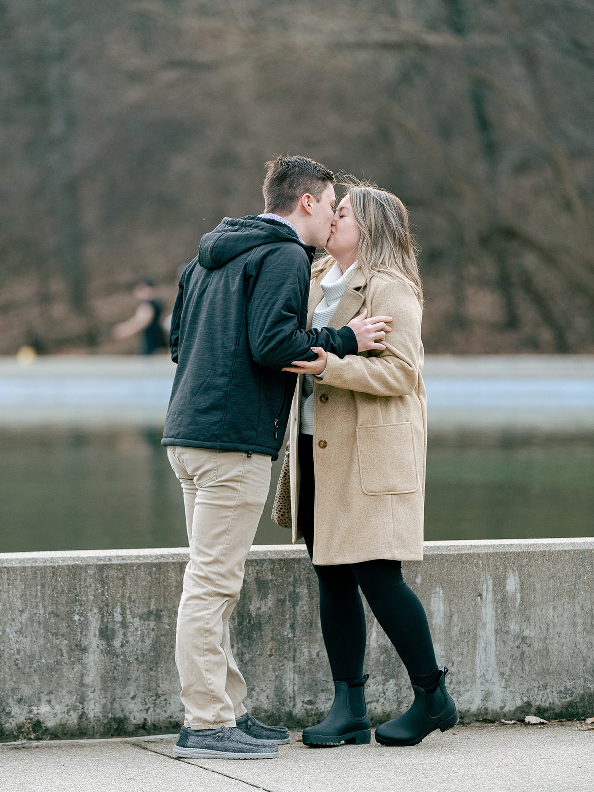 Proposal at Mirror Lake in Eden Park Cincinnati