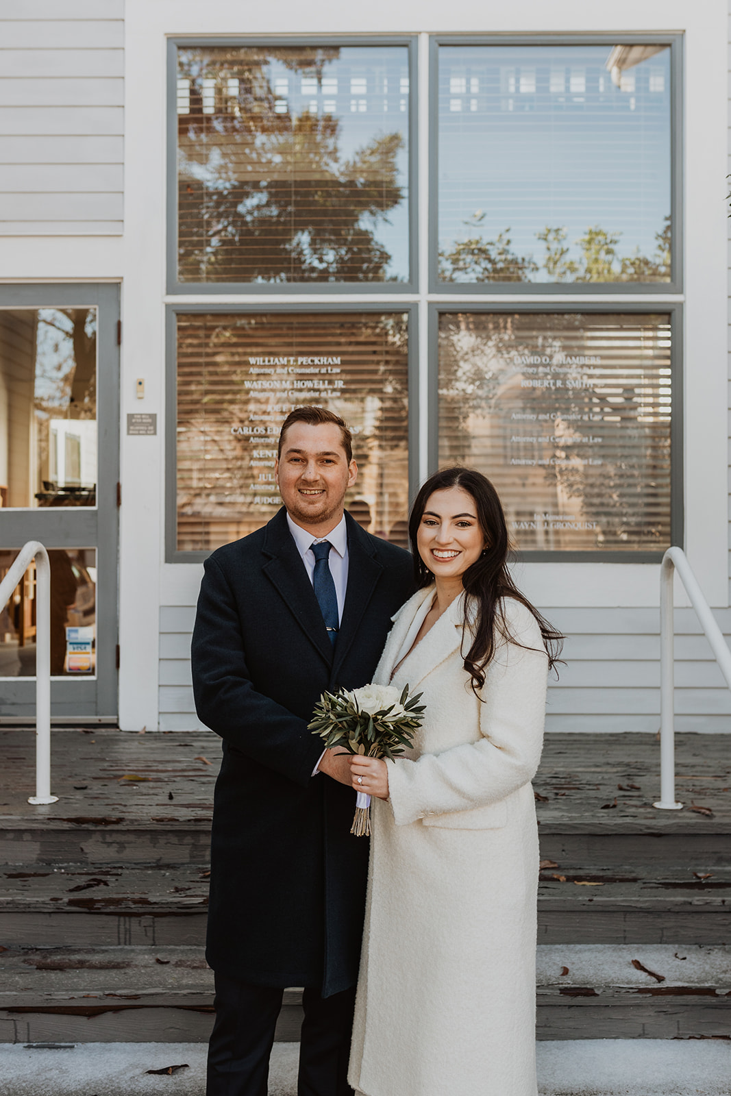 Diana and Alvaro before their downtown Austin Courthouse Elopement