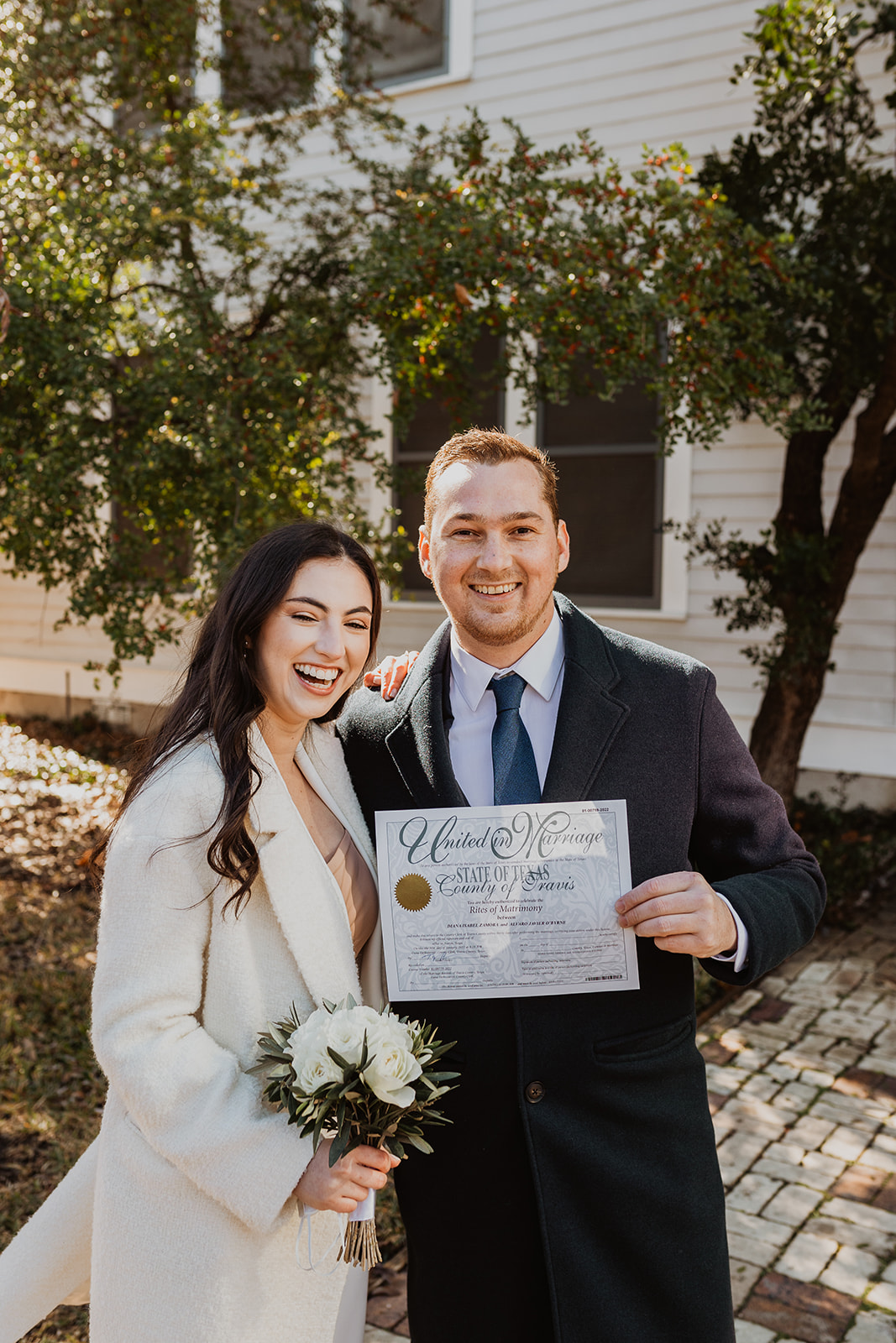 Diana and Alvaro before their downtown Austin Courthouse Elopement