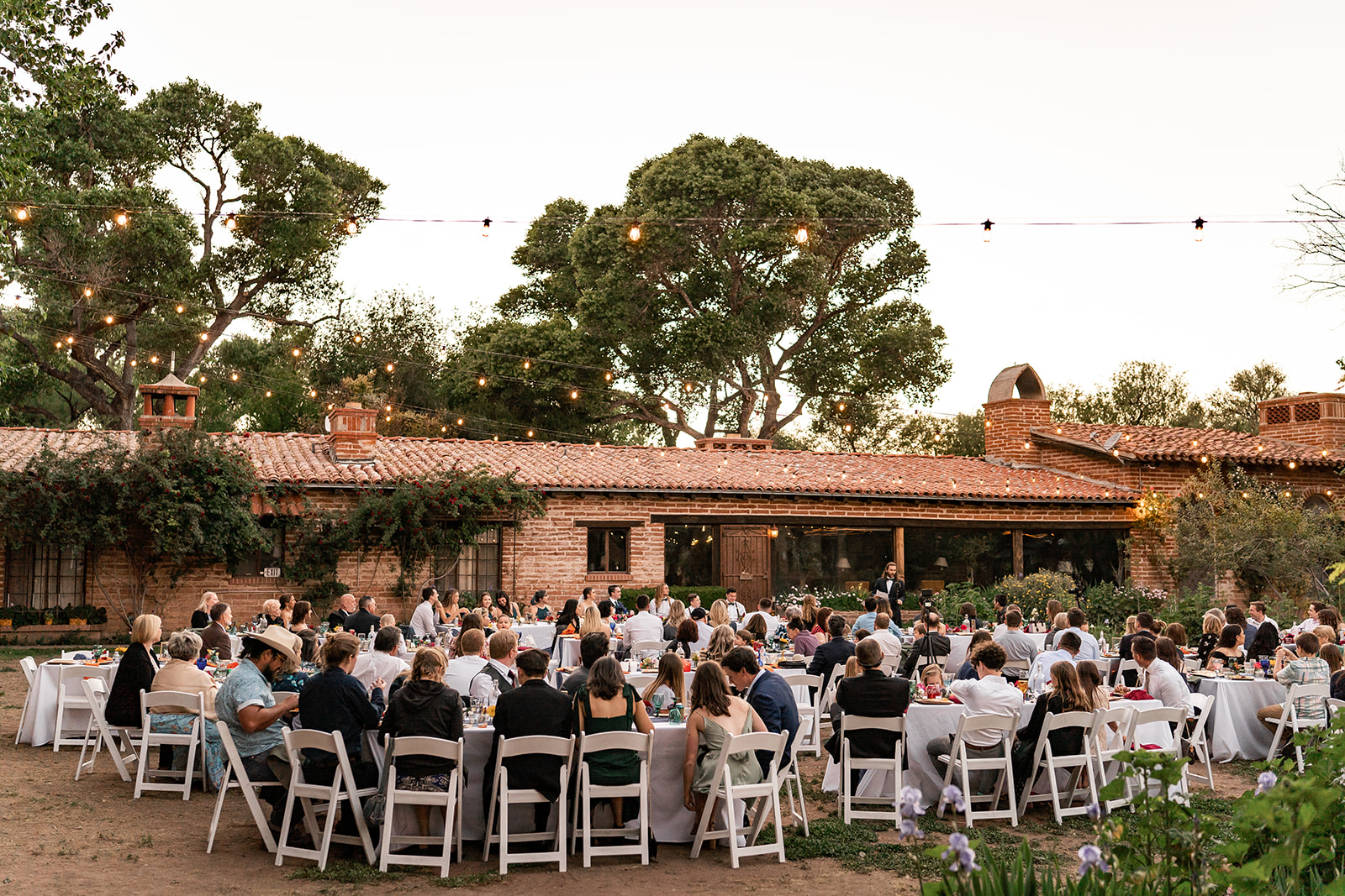 outdoor wedding reception at agua linda farm near tucson arizona