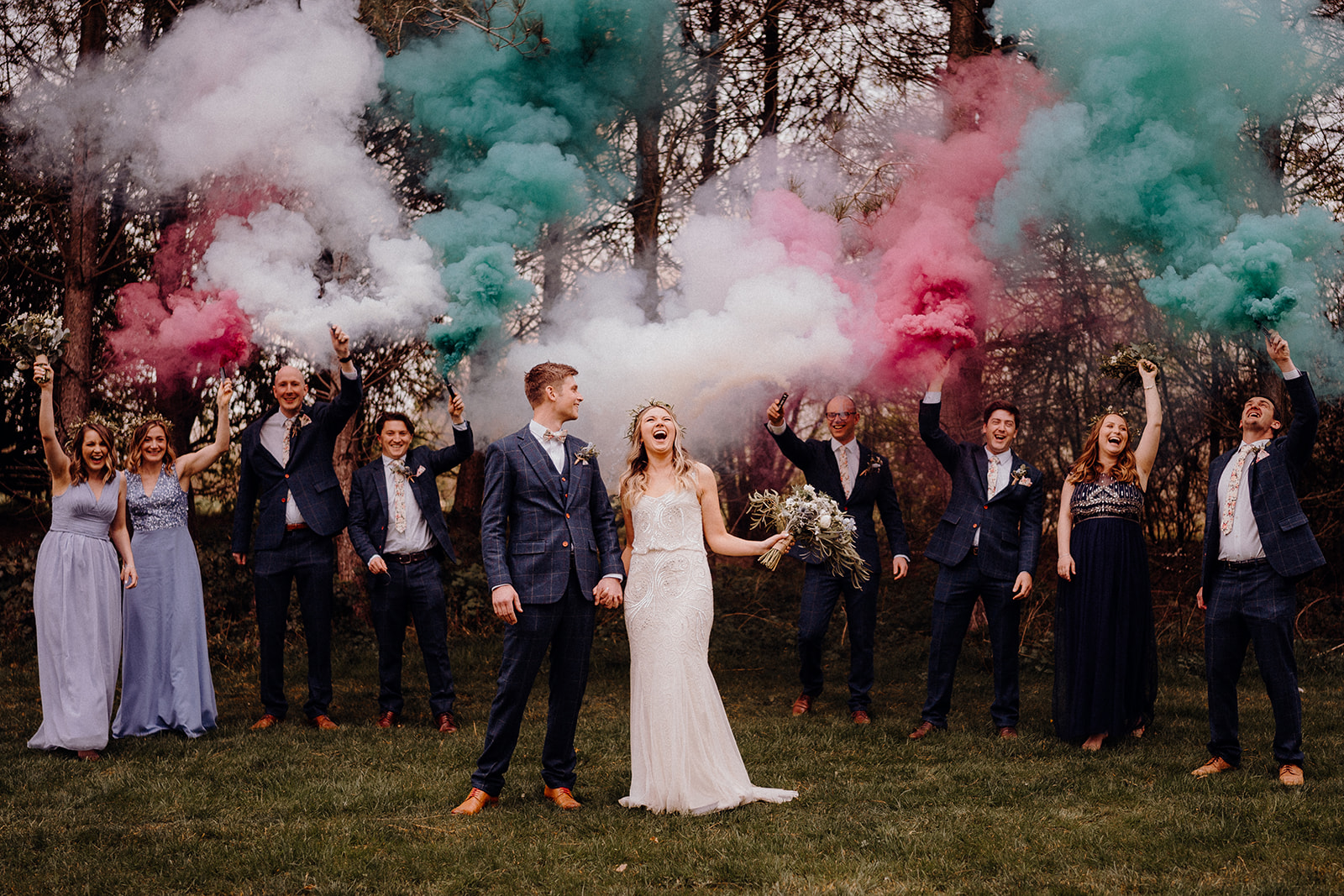 Smoke grenade, hidden, hive wedding Midlands