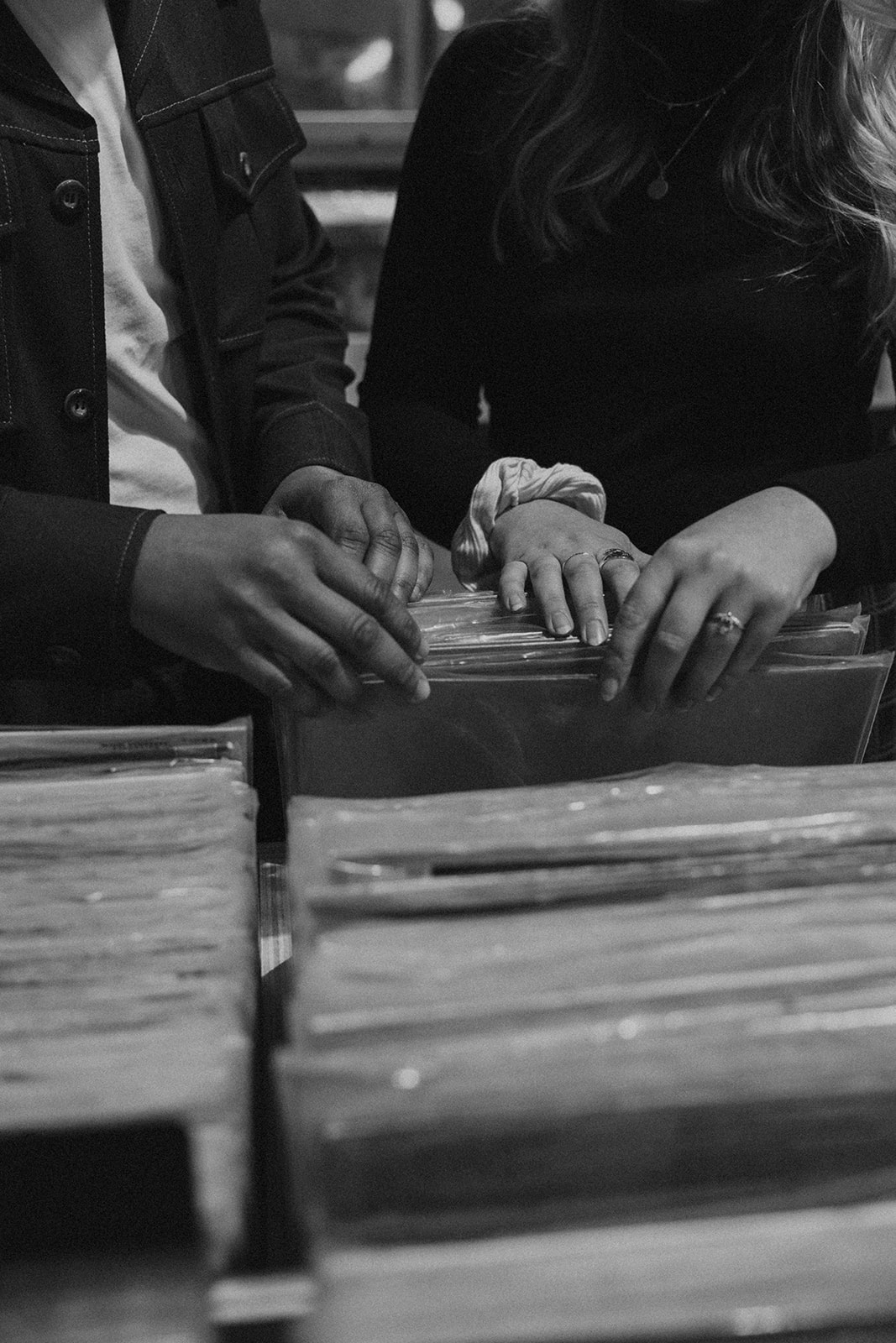 Record Shop Engagement Photos