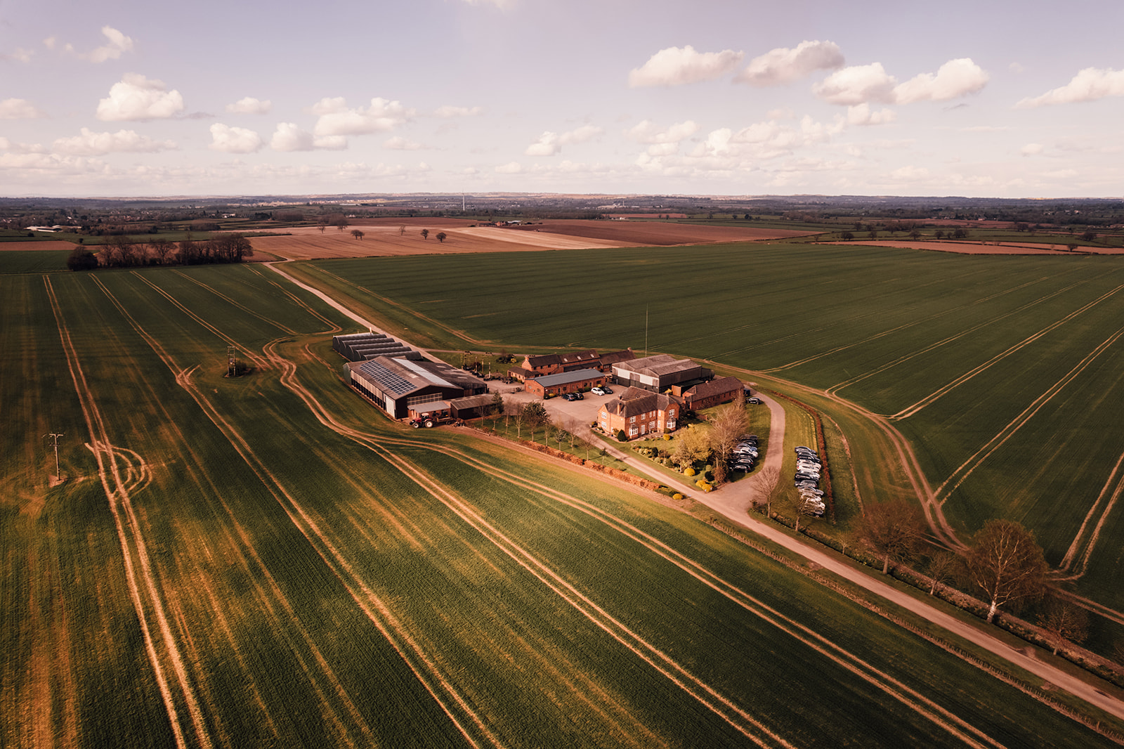 Norton Fields, wedding, barn, drone