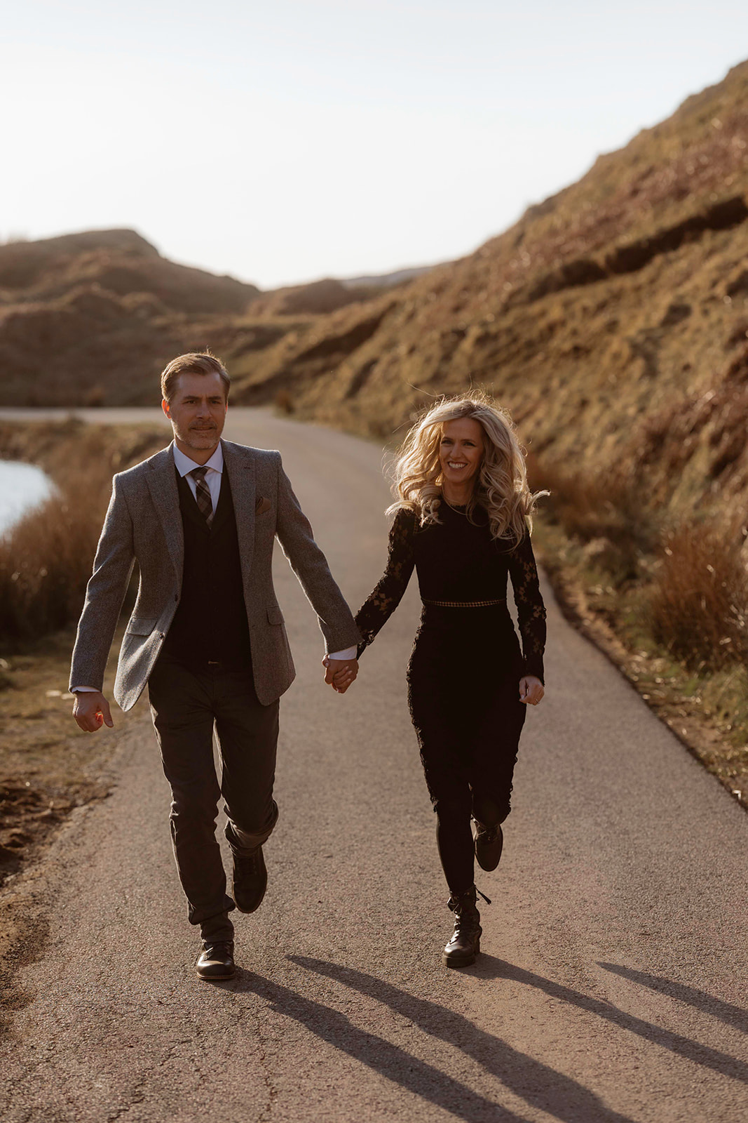 Kara and Andy walk hand in hand as they stroll around the majestic Isle of Skye
