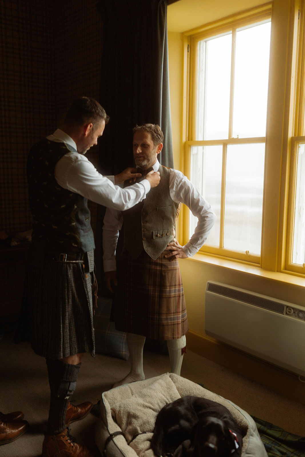 Simon prepares for his Tulach Ard Wedding at the Isle of Skye, Scotland