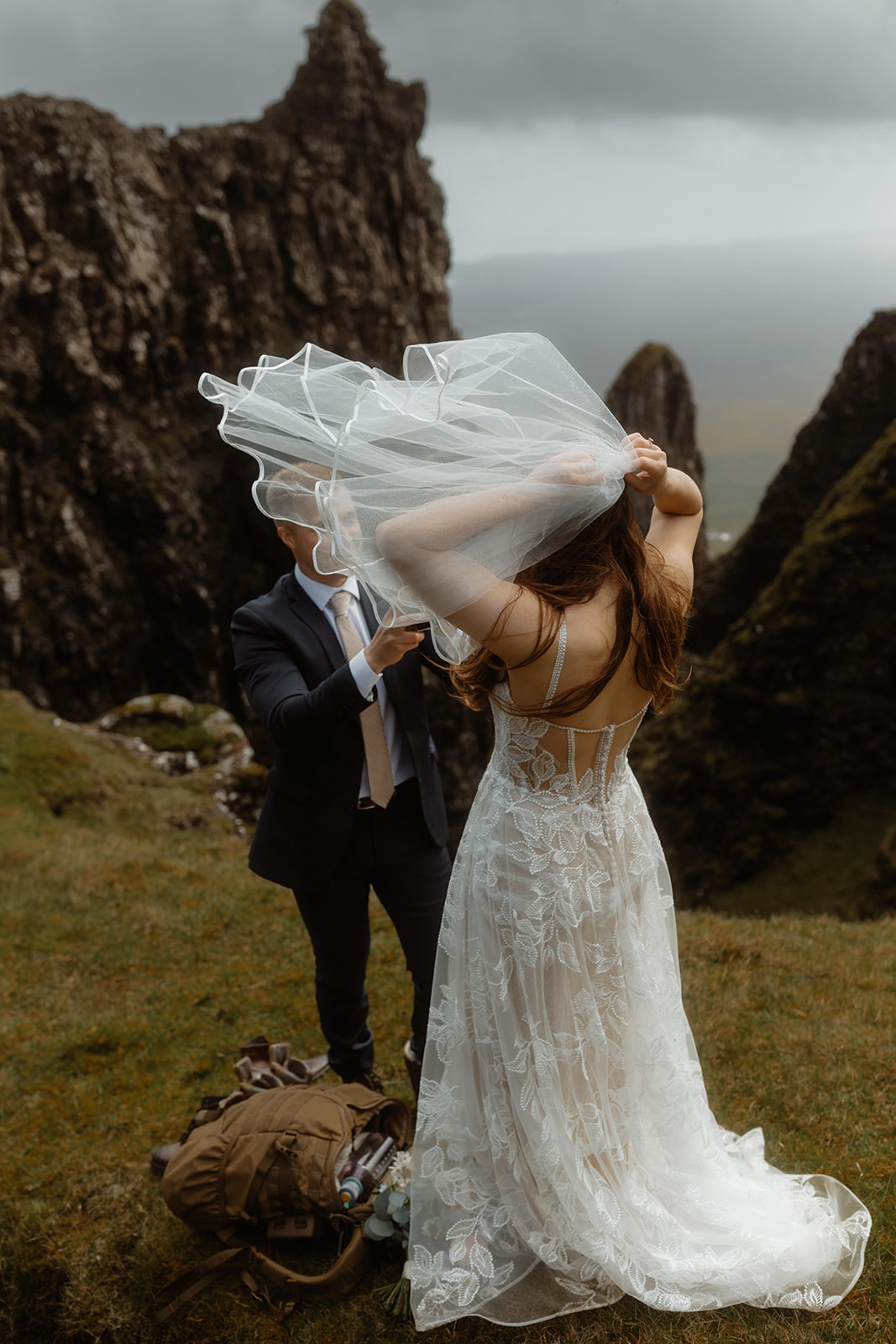 Emma and Matthew helped each other prepare for their intimate Isle of Skye elopement