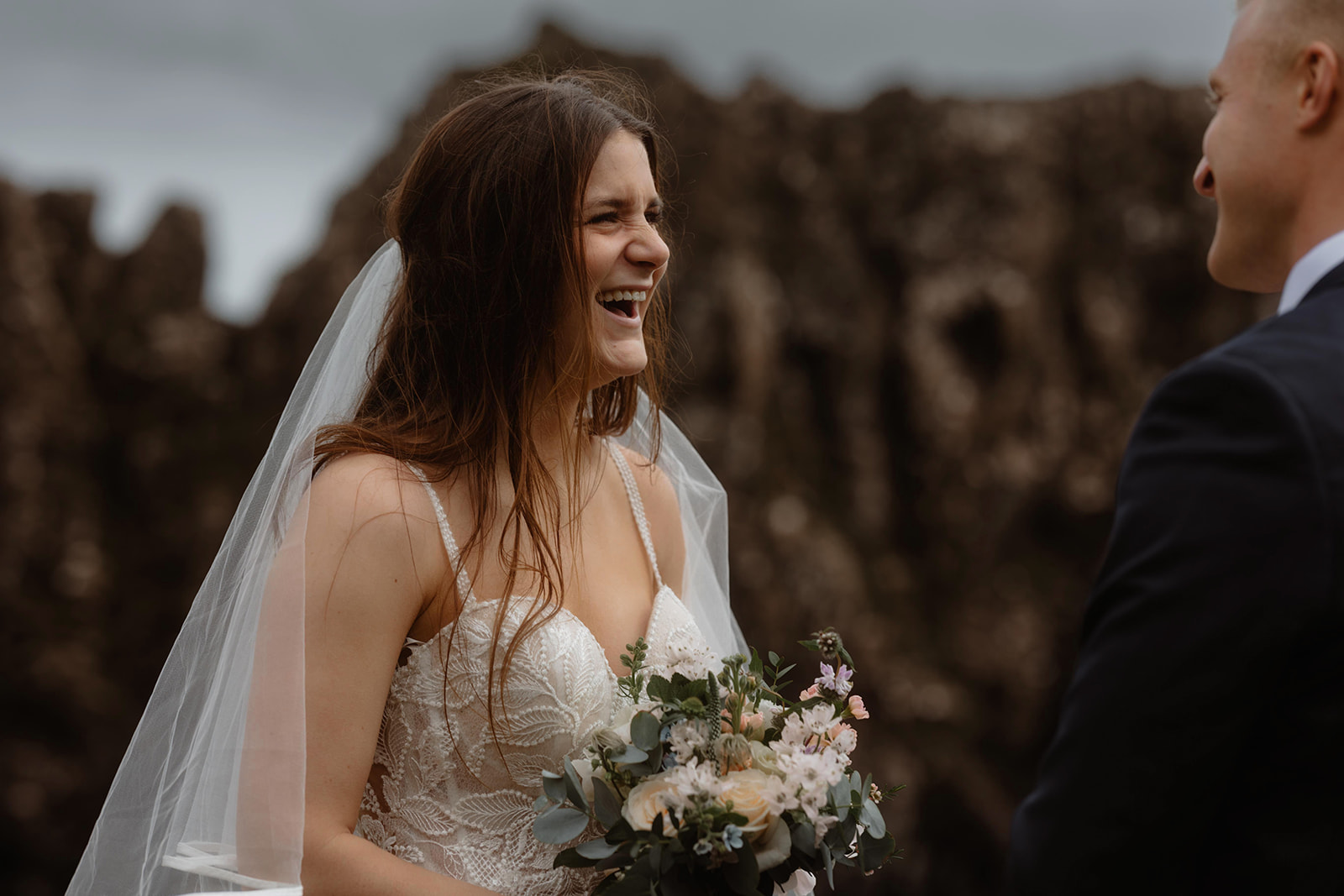 Experience the enchantment of Emma and Matthew's elopement ceremony set against the breathtaking Quiraing, Isle of Skye.